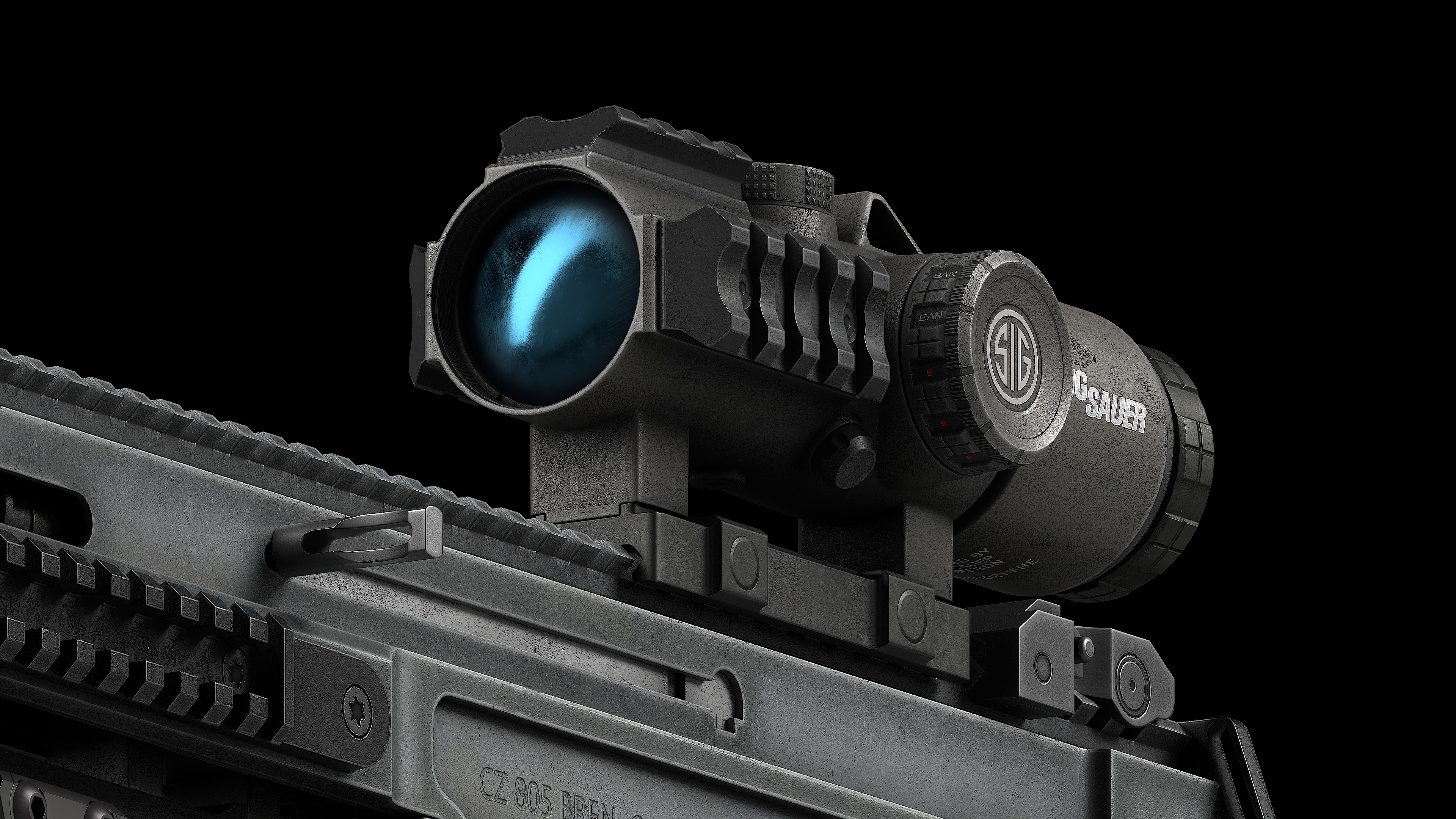 Scope Sig Sauer Bravo5 5x30 Low-poly 3D model_18