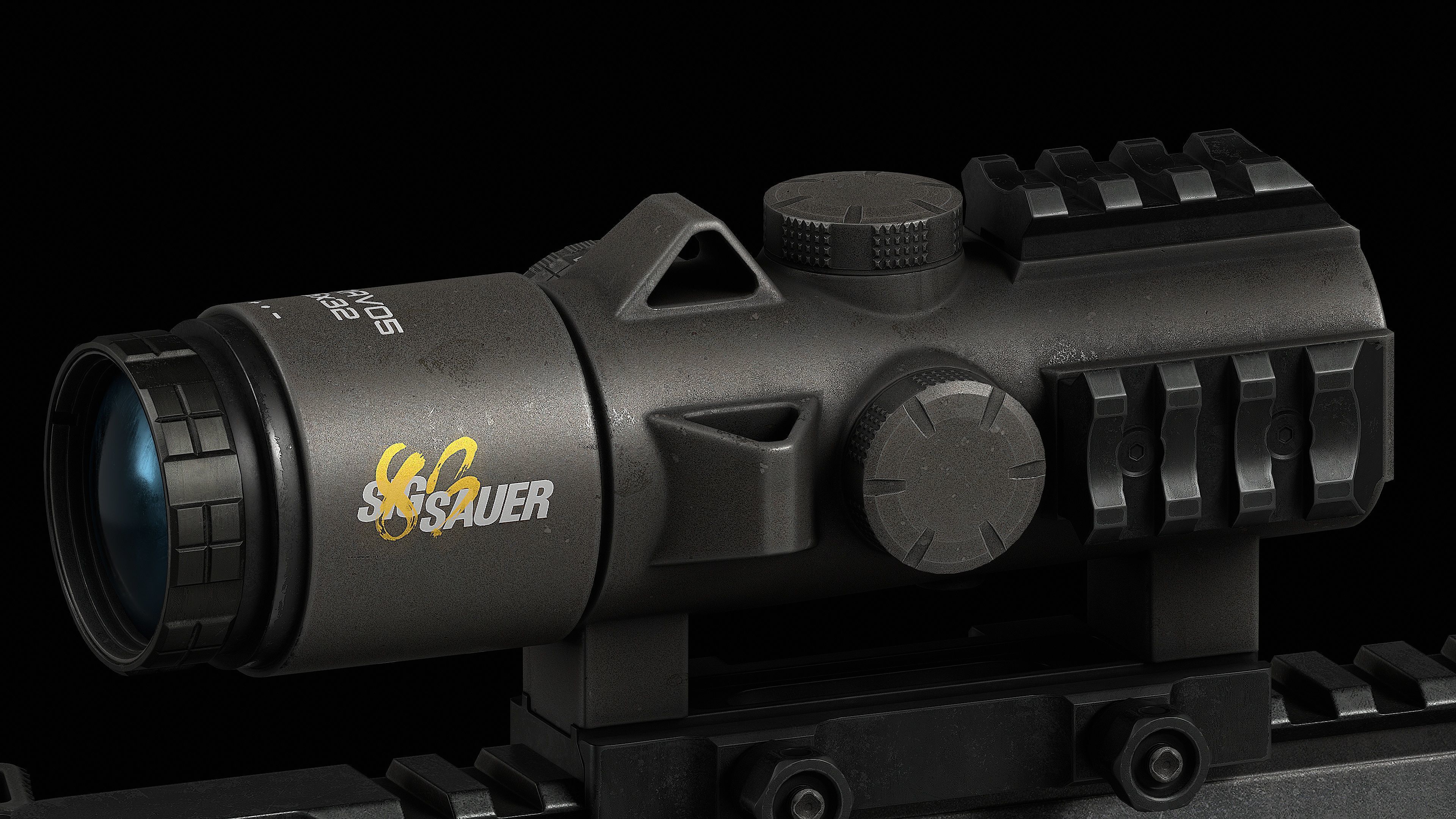 Scope Sig Sauer Bravo5 5x30 Low-poly 3D model_9