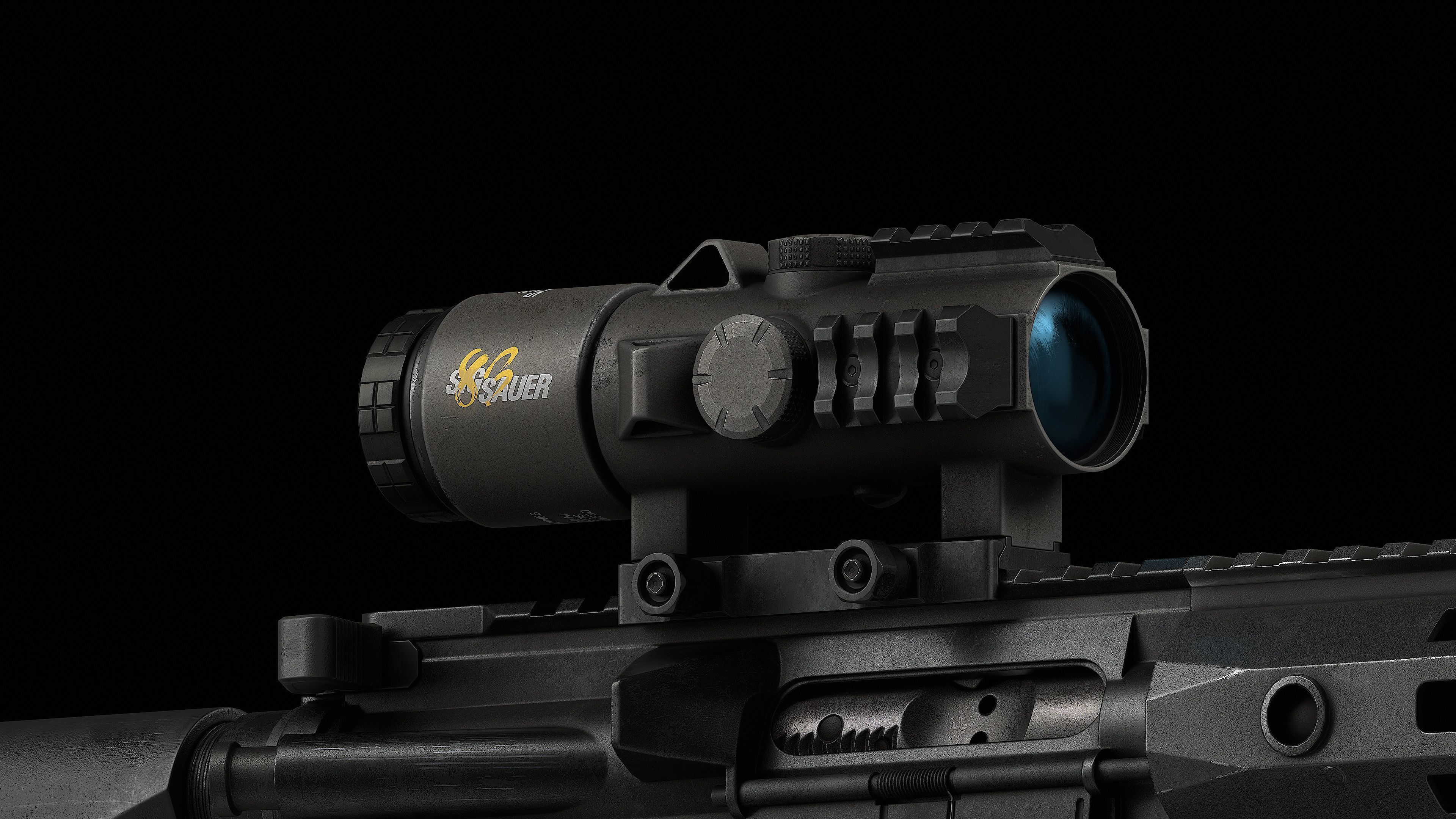 Scope Sig Sauer Bravo5 5x30 Low-poly 3D model_4