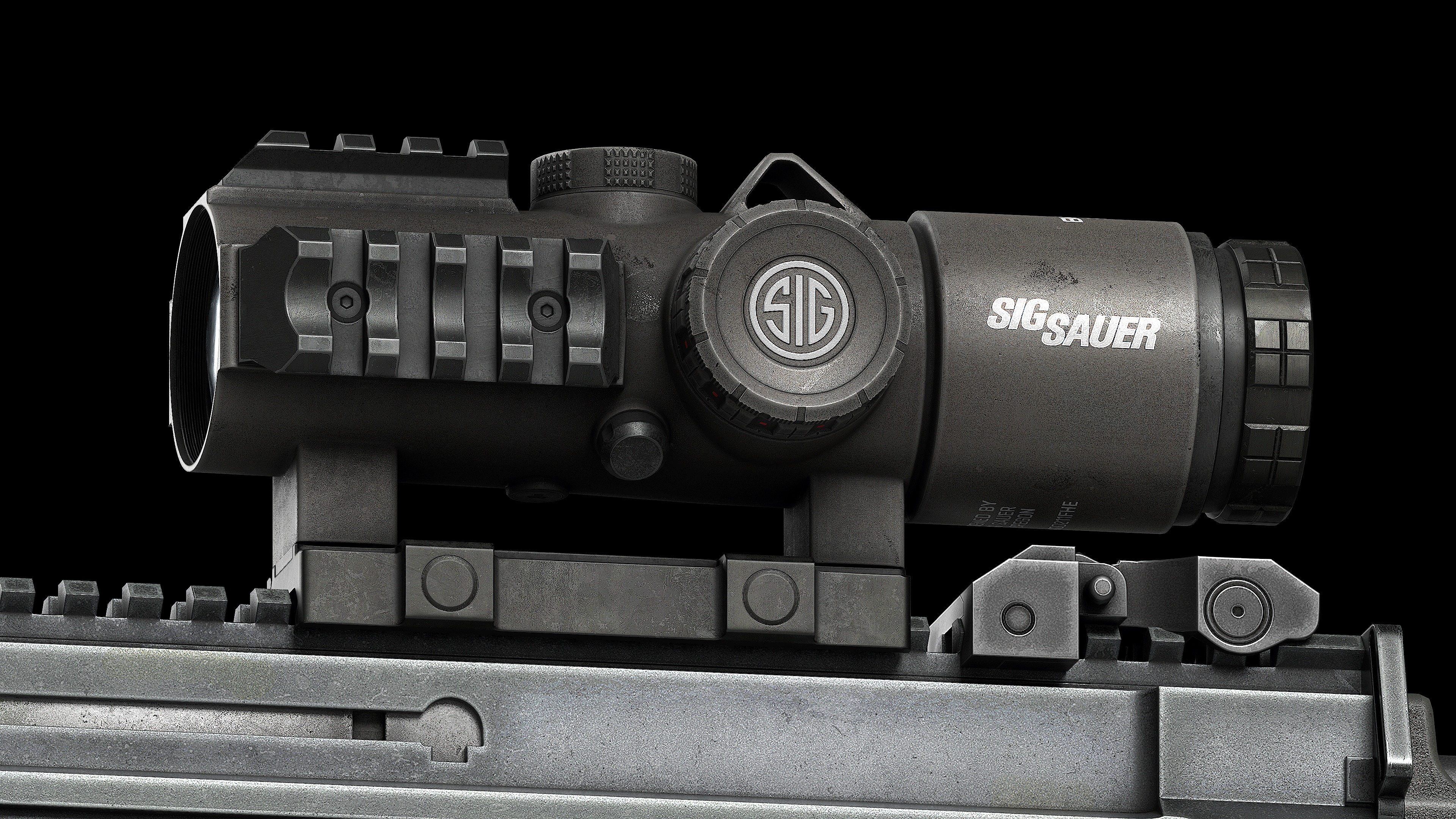 Scope Sig Sauer Bravo5 5x30 Low-poly 3D model_3