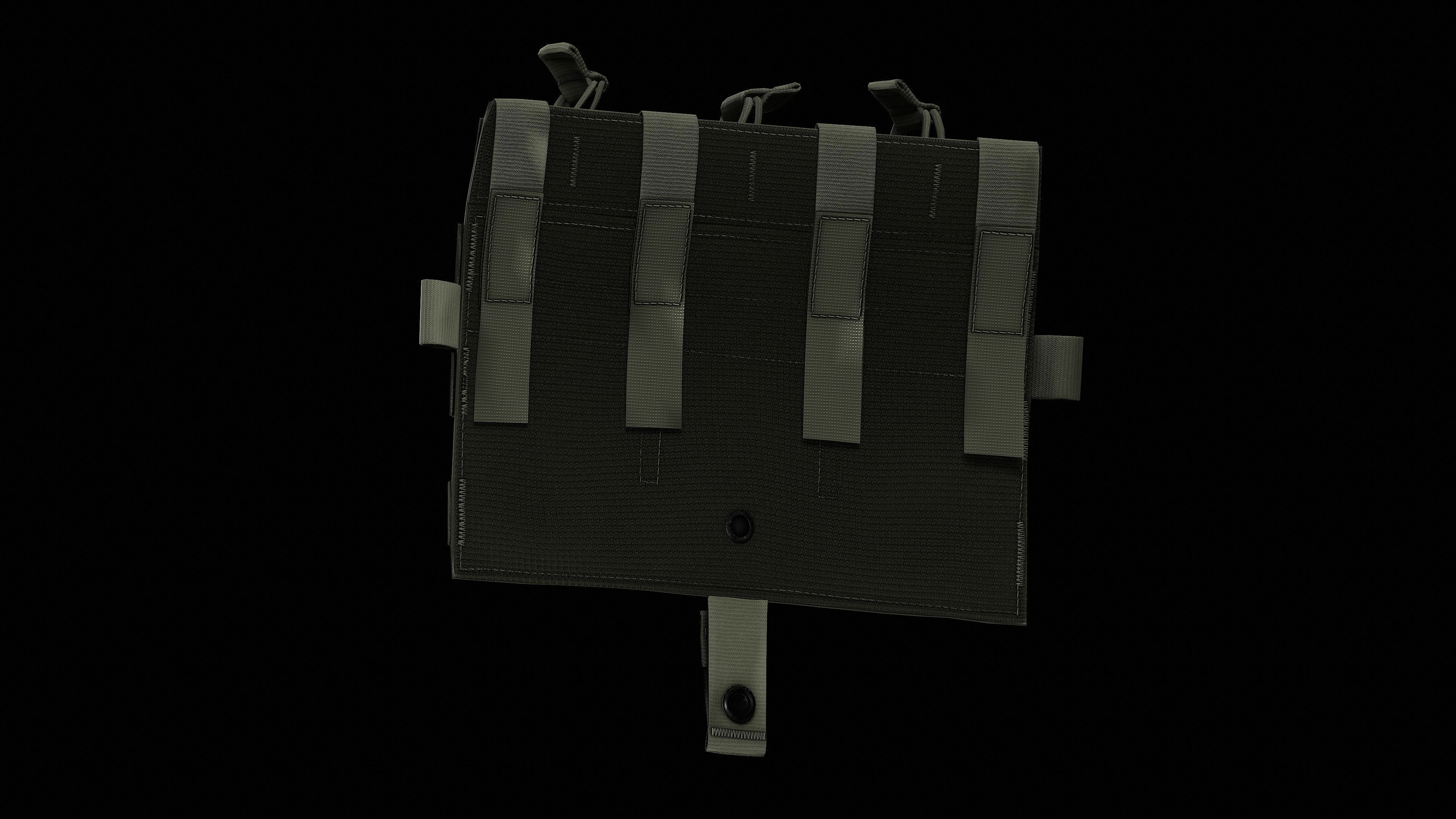 AVS Detachable Flap M4 Flat Low-poly 3D model_18