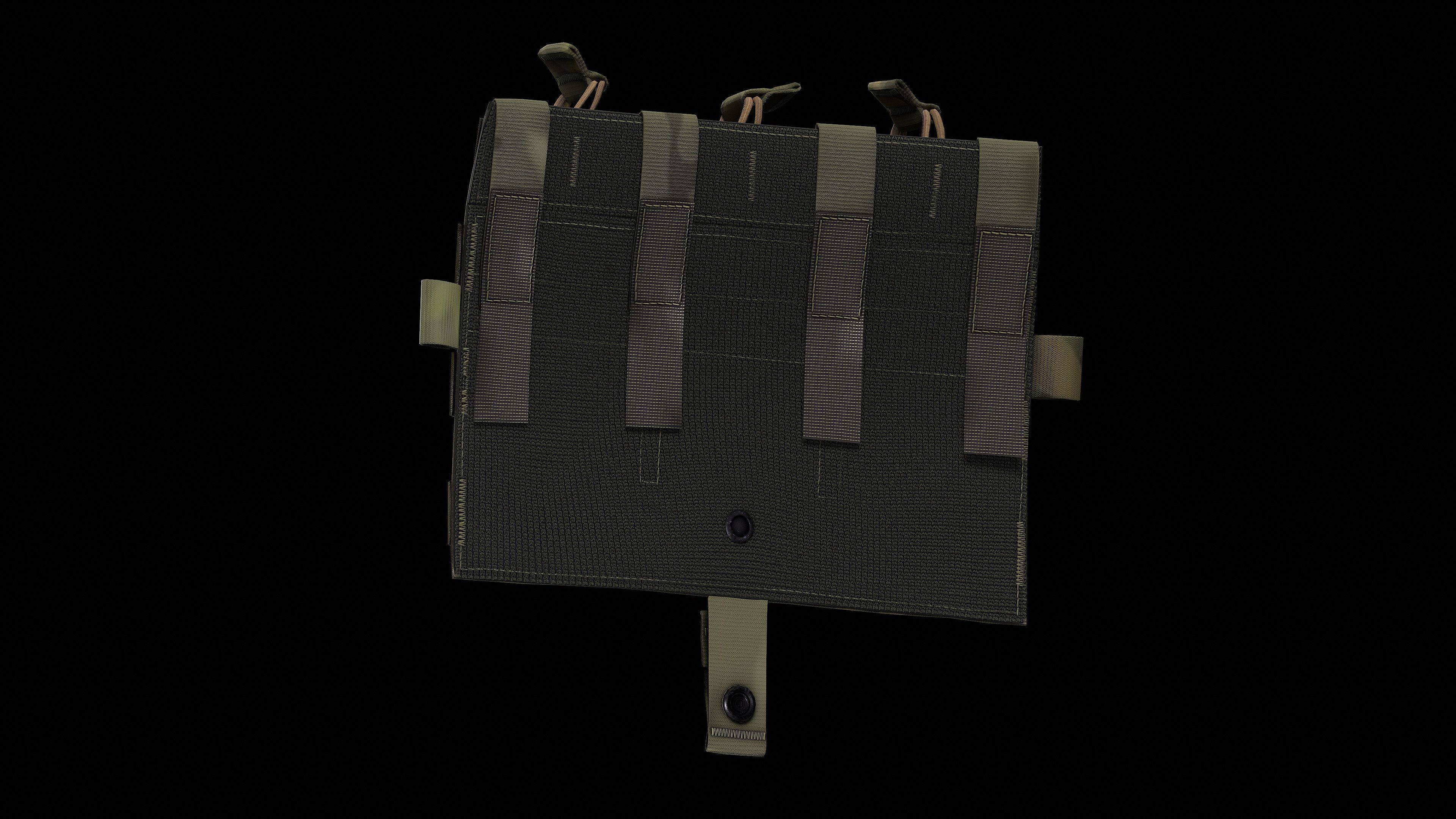 AVS Detachable Flap M4 Flat Low-poly 3D model_15