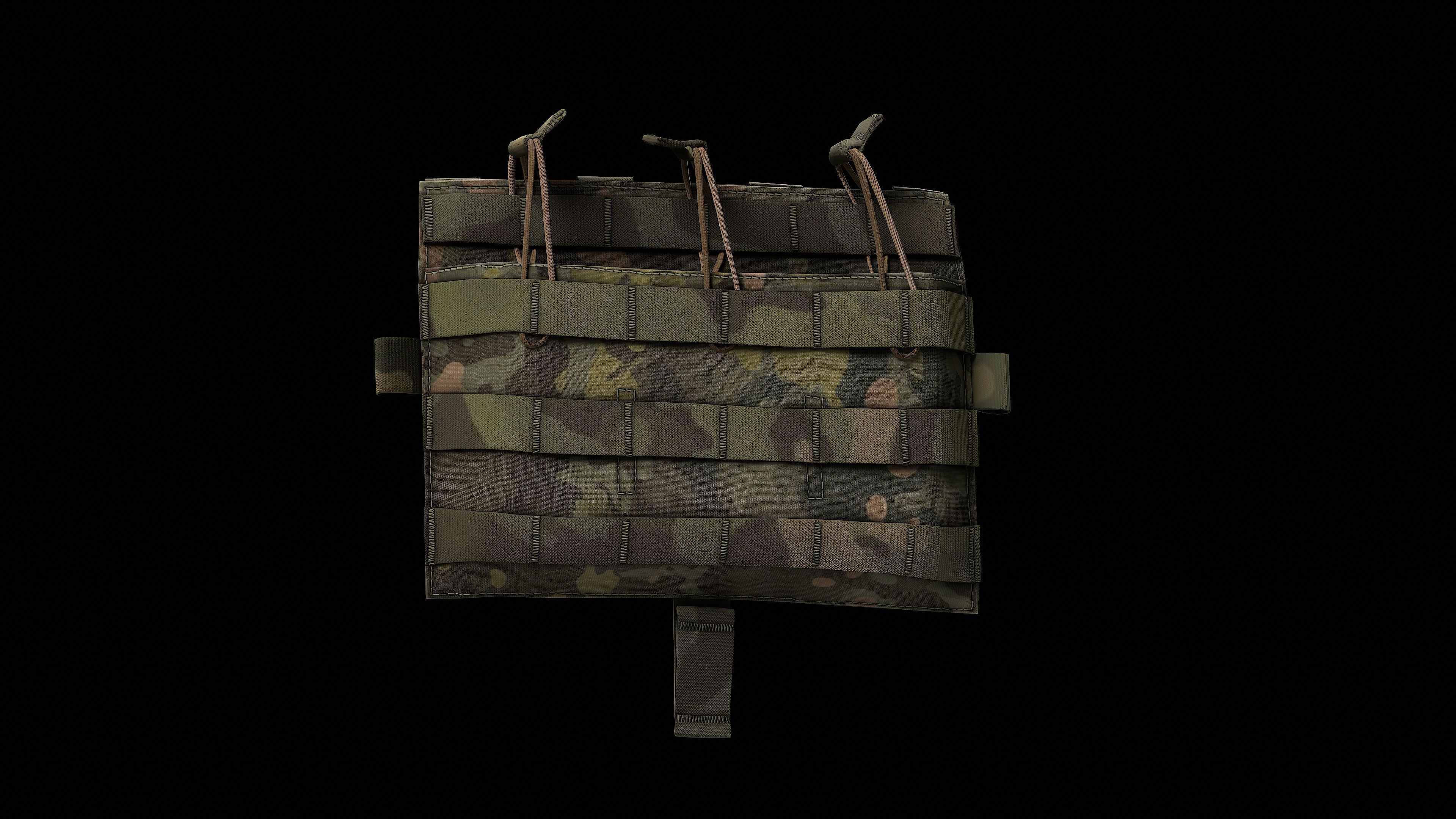 AVS Detachable Flap M4 Flat Low-poly 3D model_1