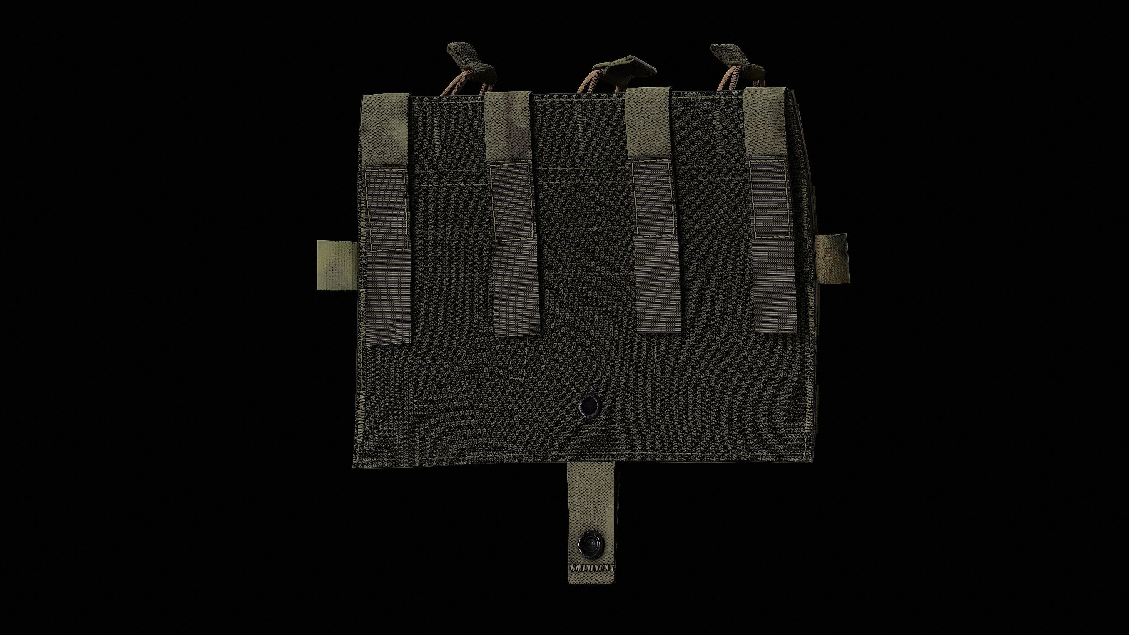 AVS Detachable Flap M4 Flat Low-poly 3D model_12