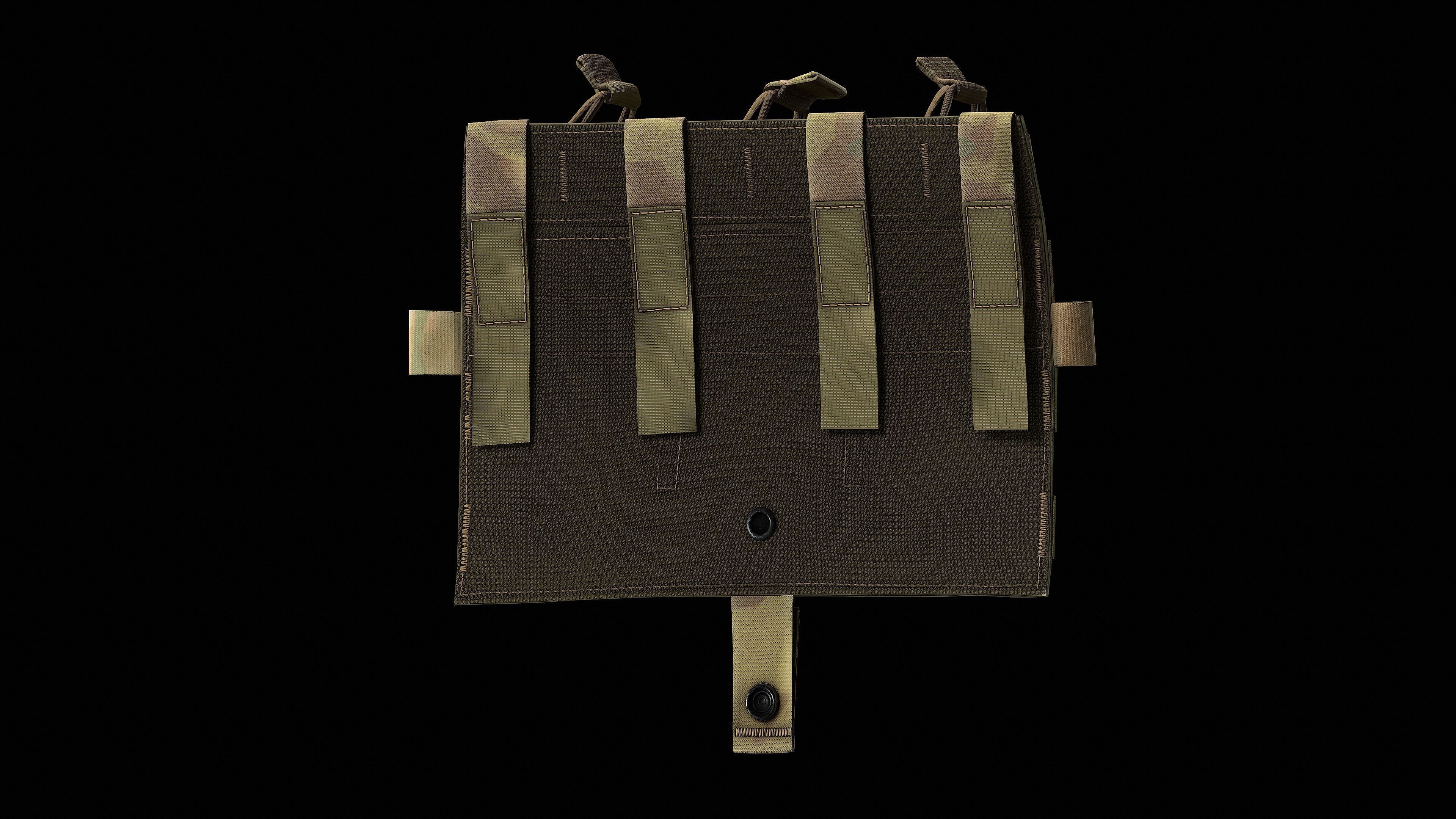 AVS Detachable Flap M4 Flat Low-poly 3D model_13