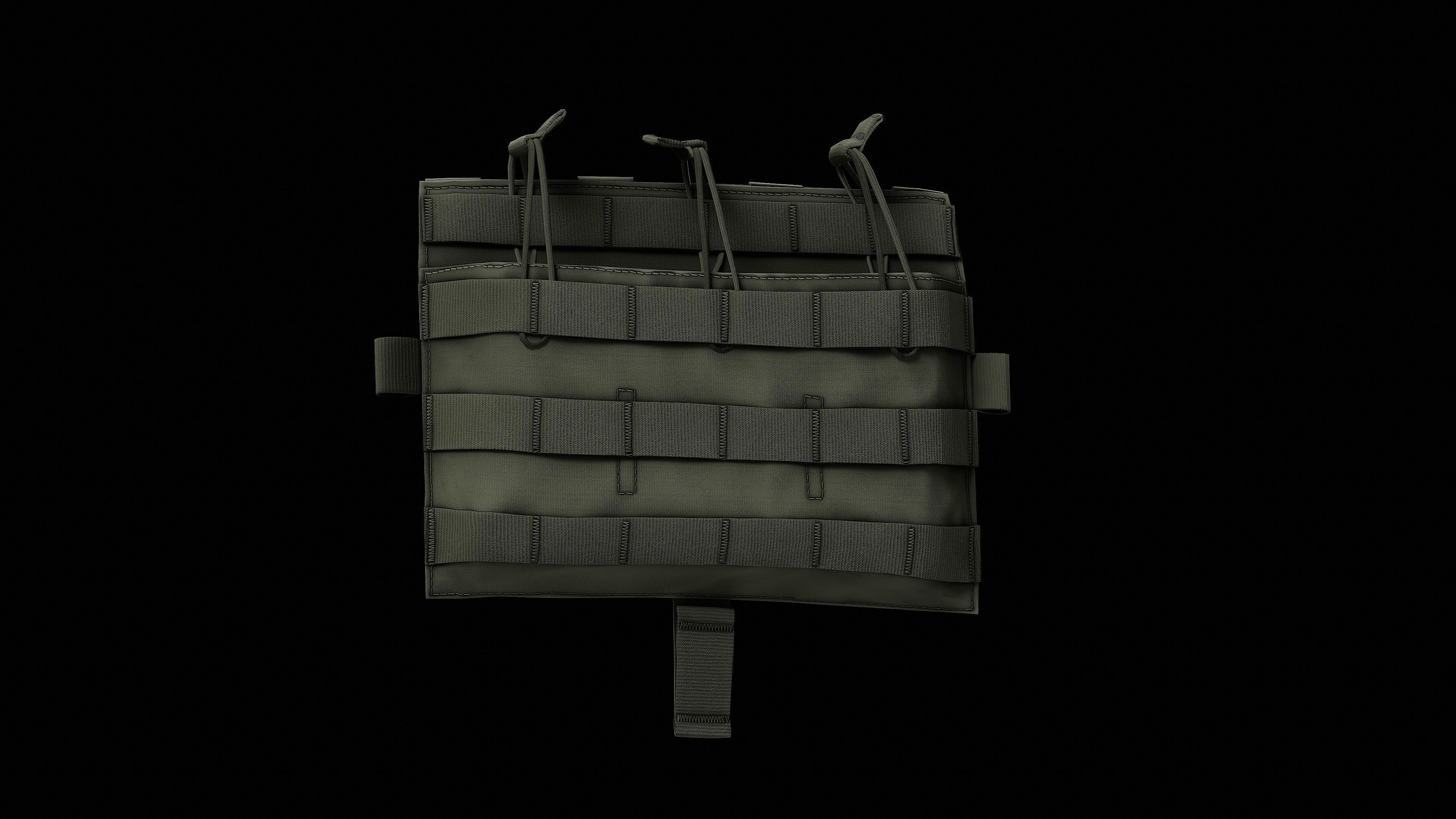 AVS Detachable Flap M4 Flat Low-poly 3D model_4
