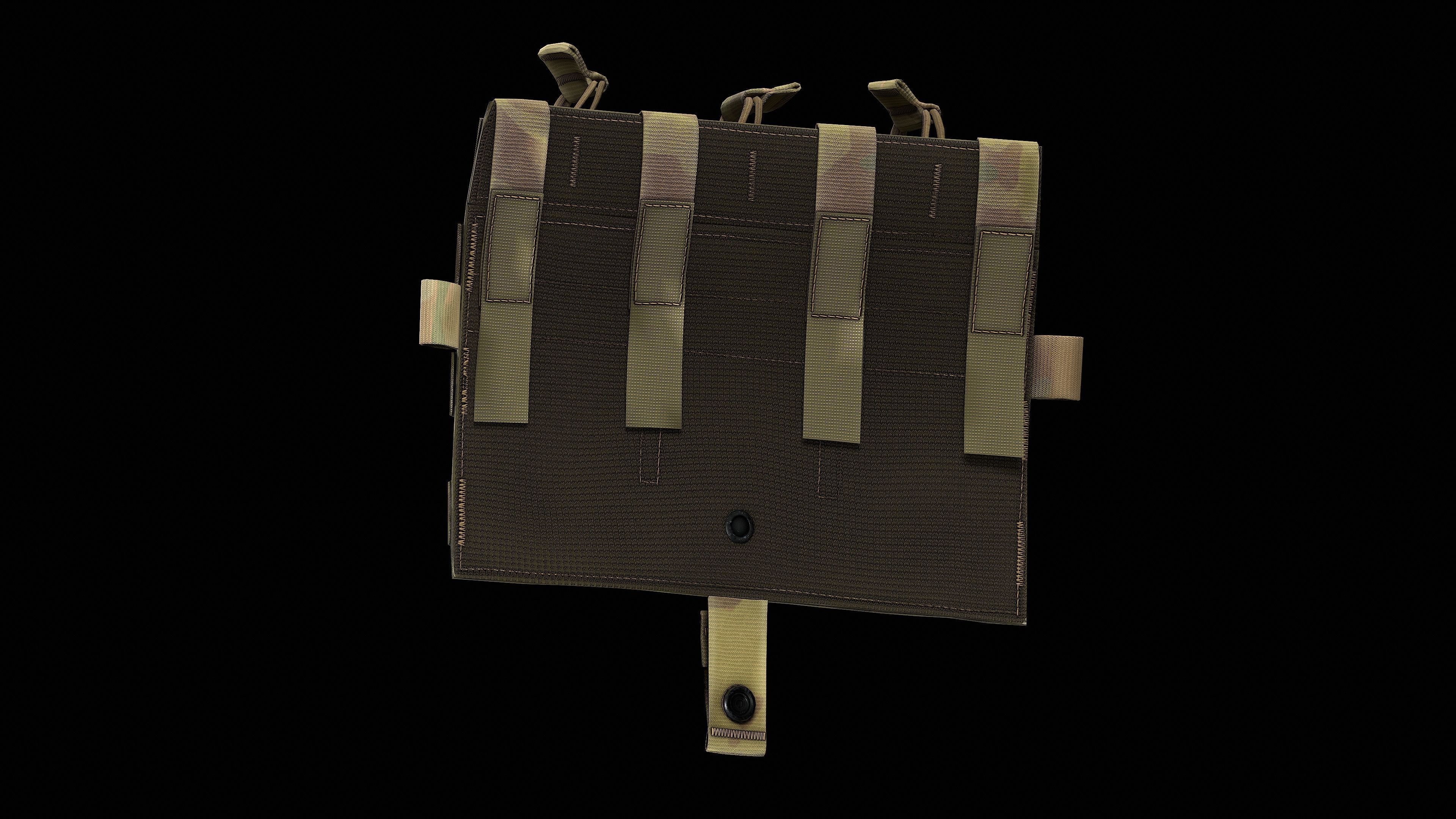 AVS Detachable Flap M4 Flat Low-poly 3D model_14