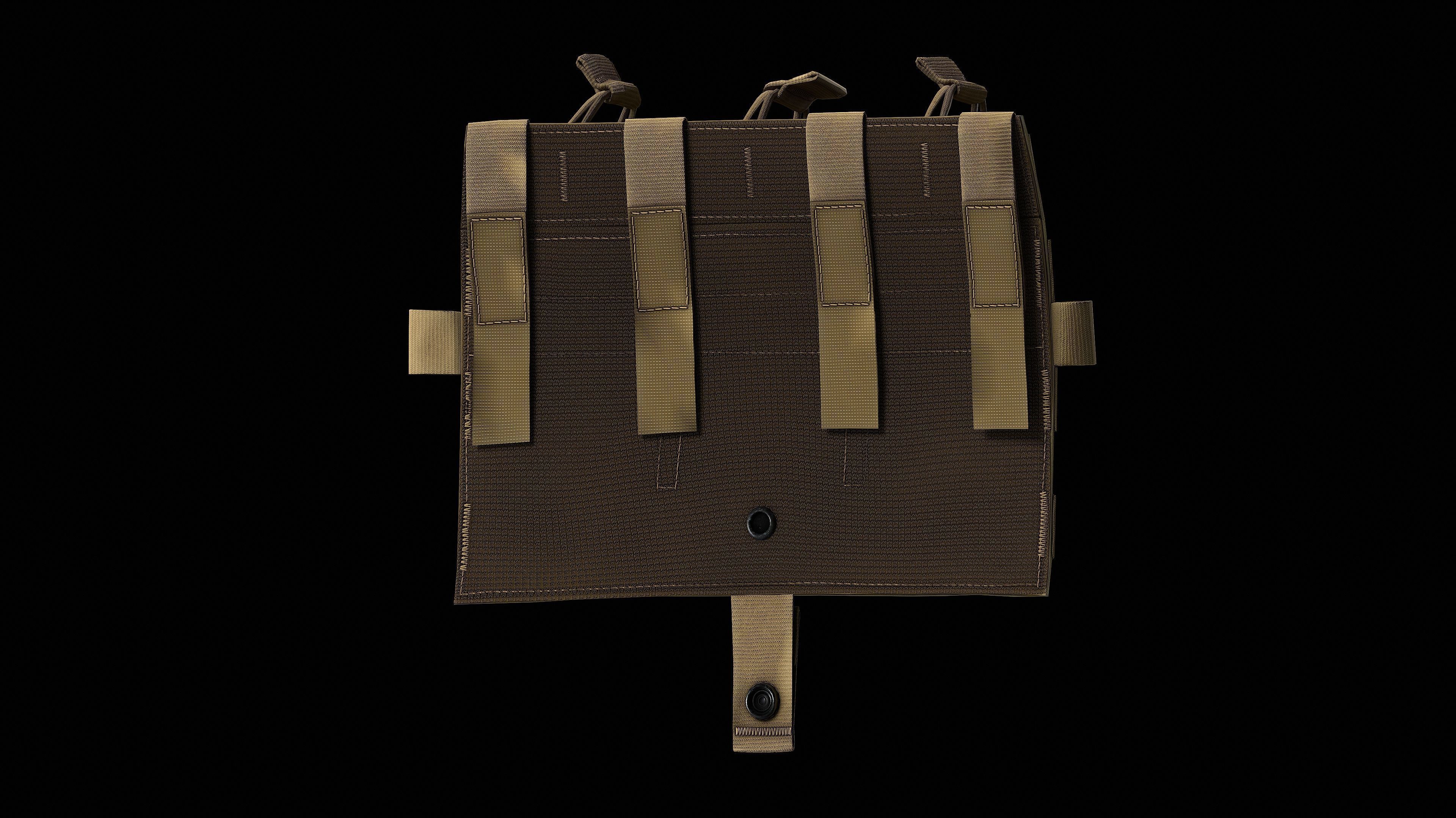 AVS Detachable Flap M4 Flat Low-poly 3D model_8