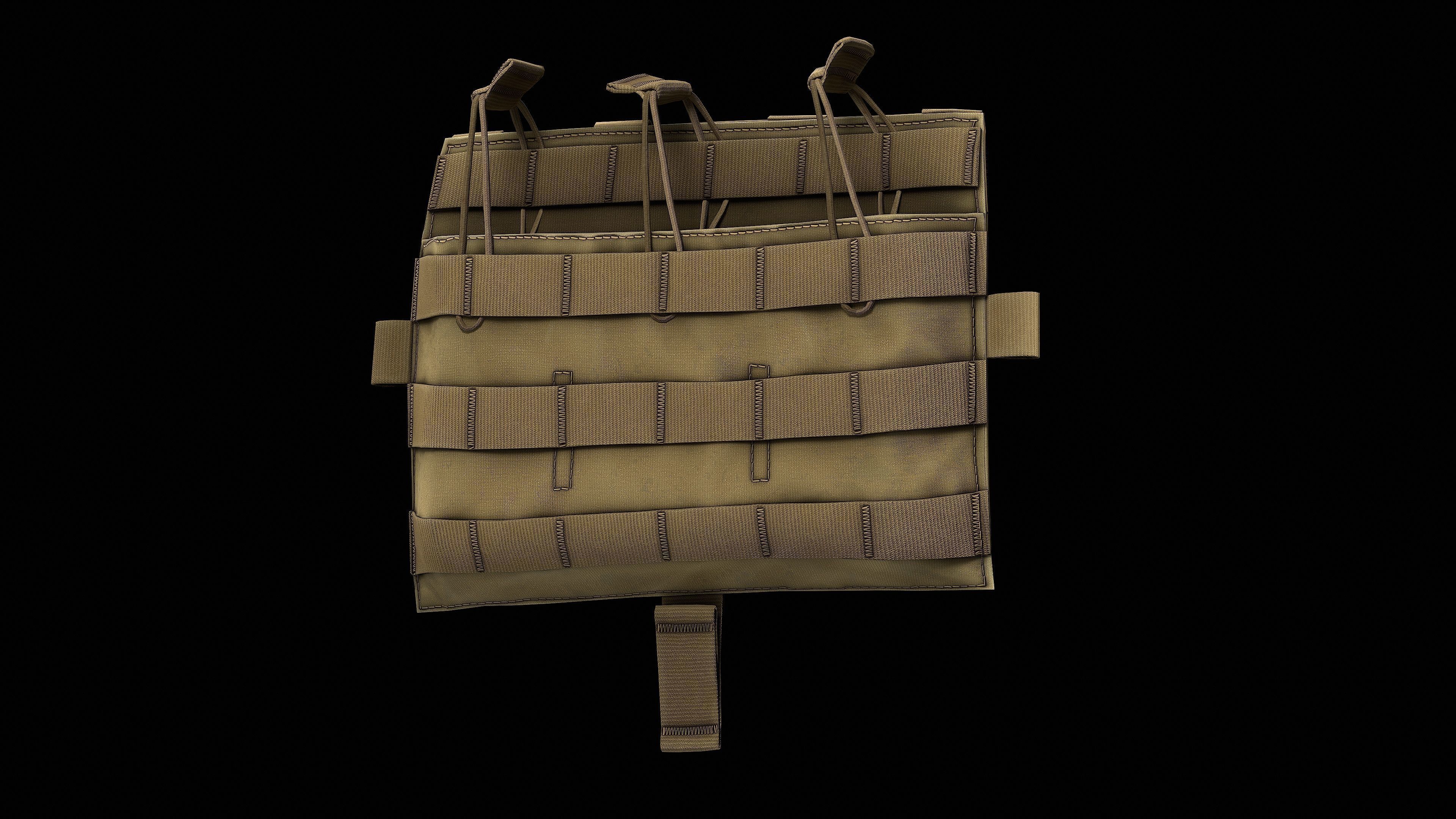 AVS Detachable Flap M4 Flat Low-poly 3D model_22