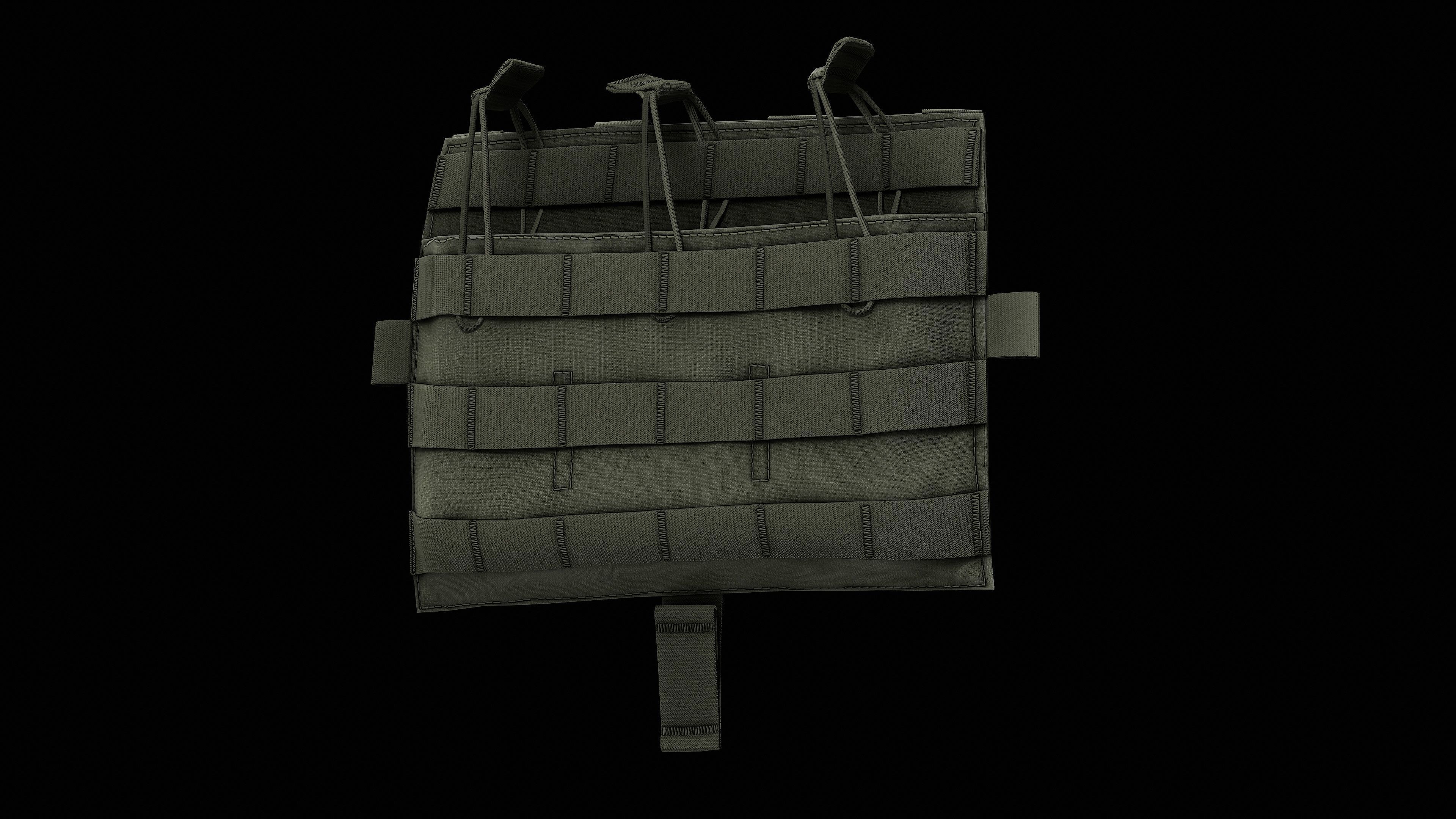 AVS Detachable Flap M4 Flat Low-poly 3D model_23