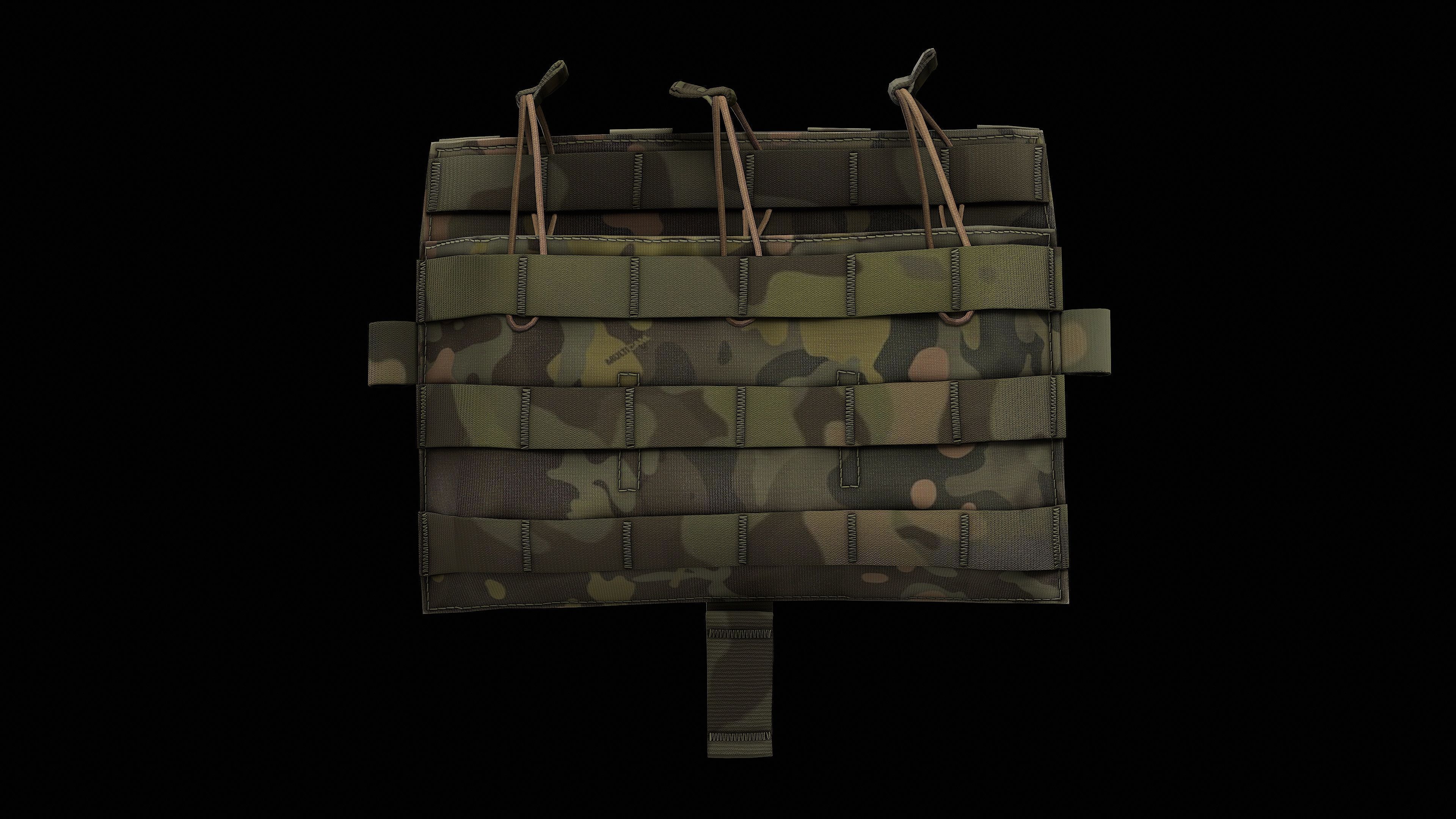AVS Detachable Flap M4 Flat Low-poly 3D model_29