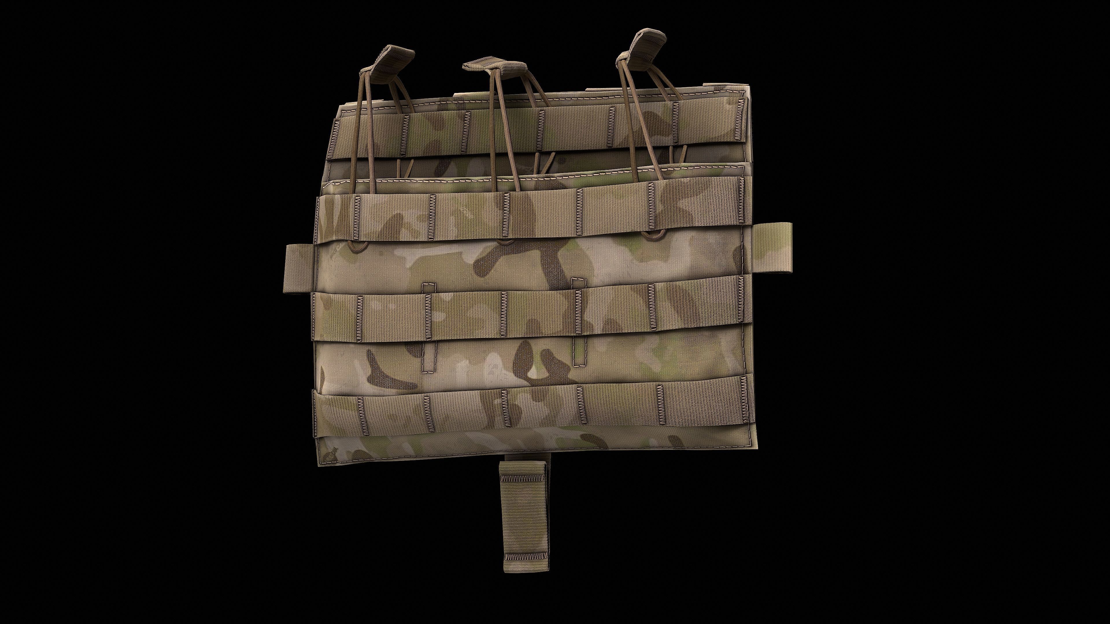 AVS Detachable Flap M4 Flat Low-poly 3D model_24