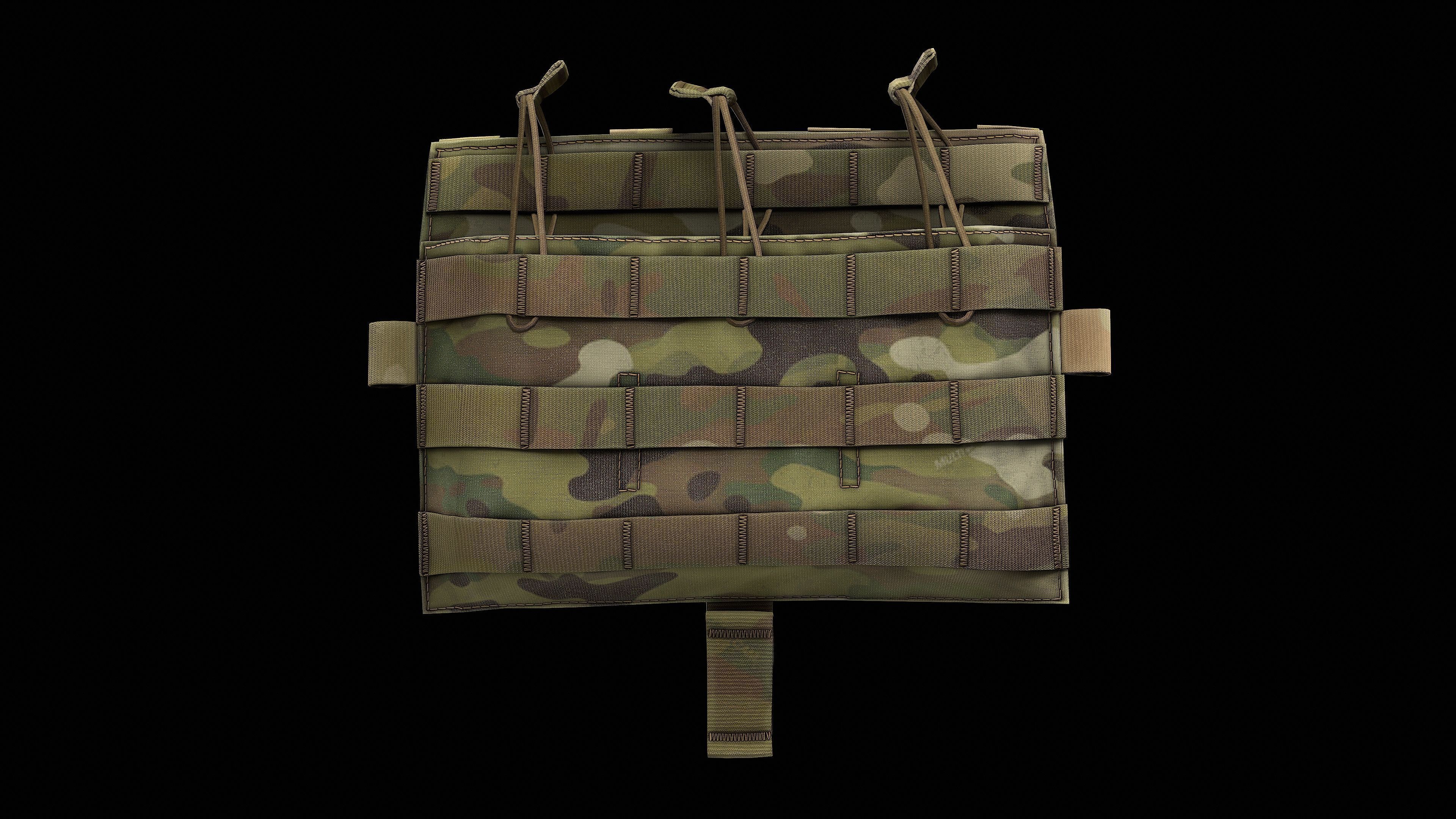 AVS Detachable Flap M4 Flat Low-poly 3D model_28