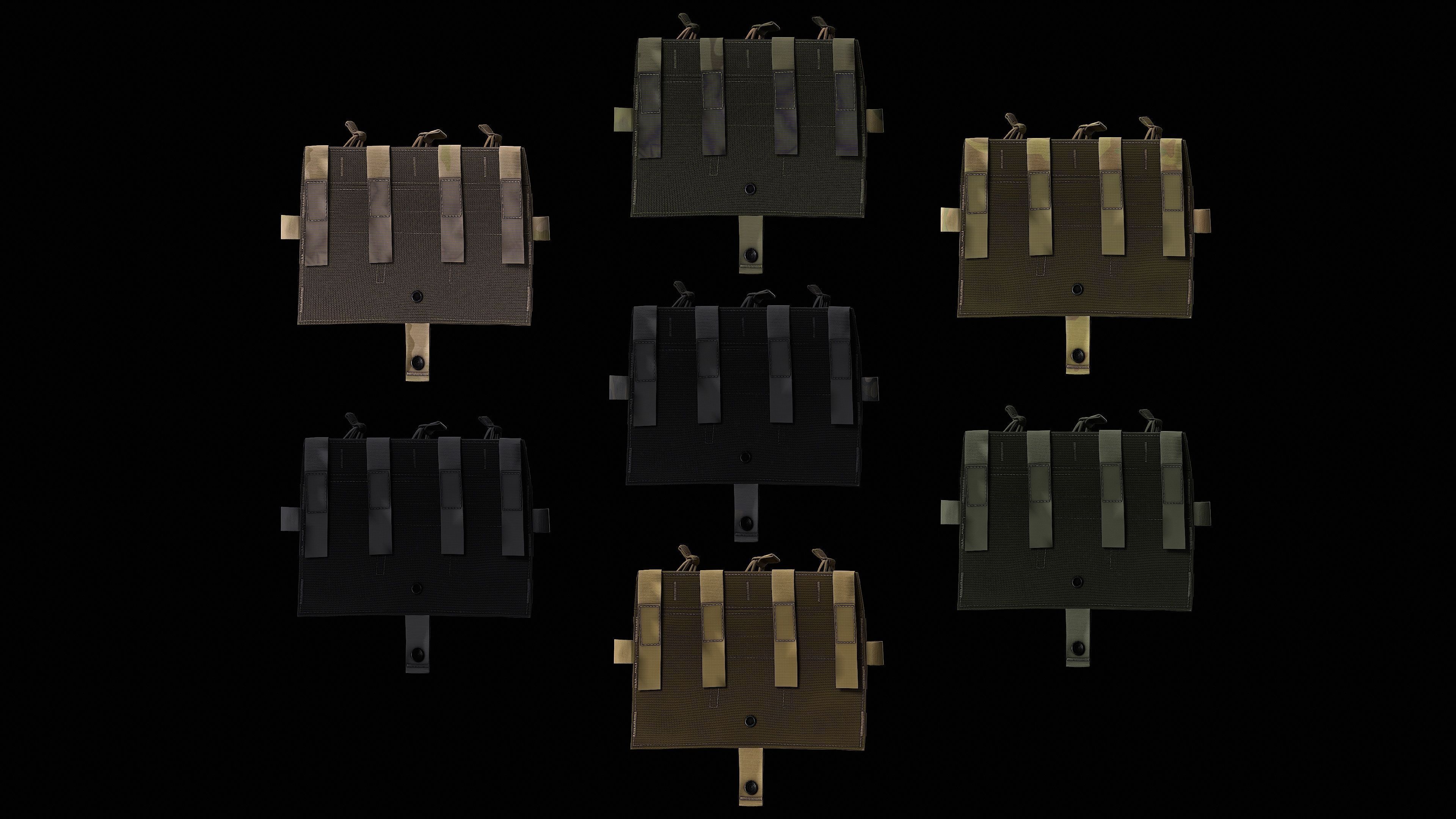 AVS Detachable Flap M4 Flat Low-poly 3D model_36