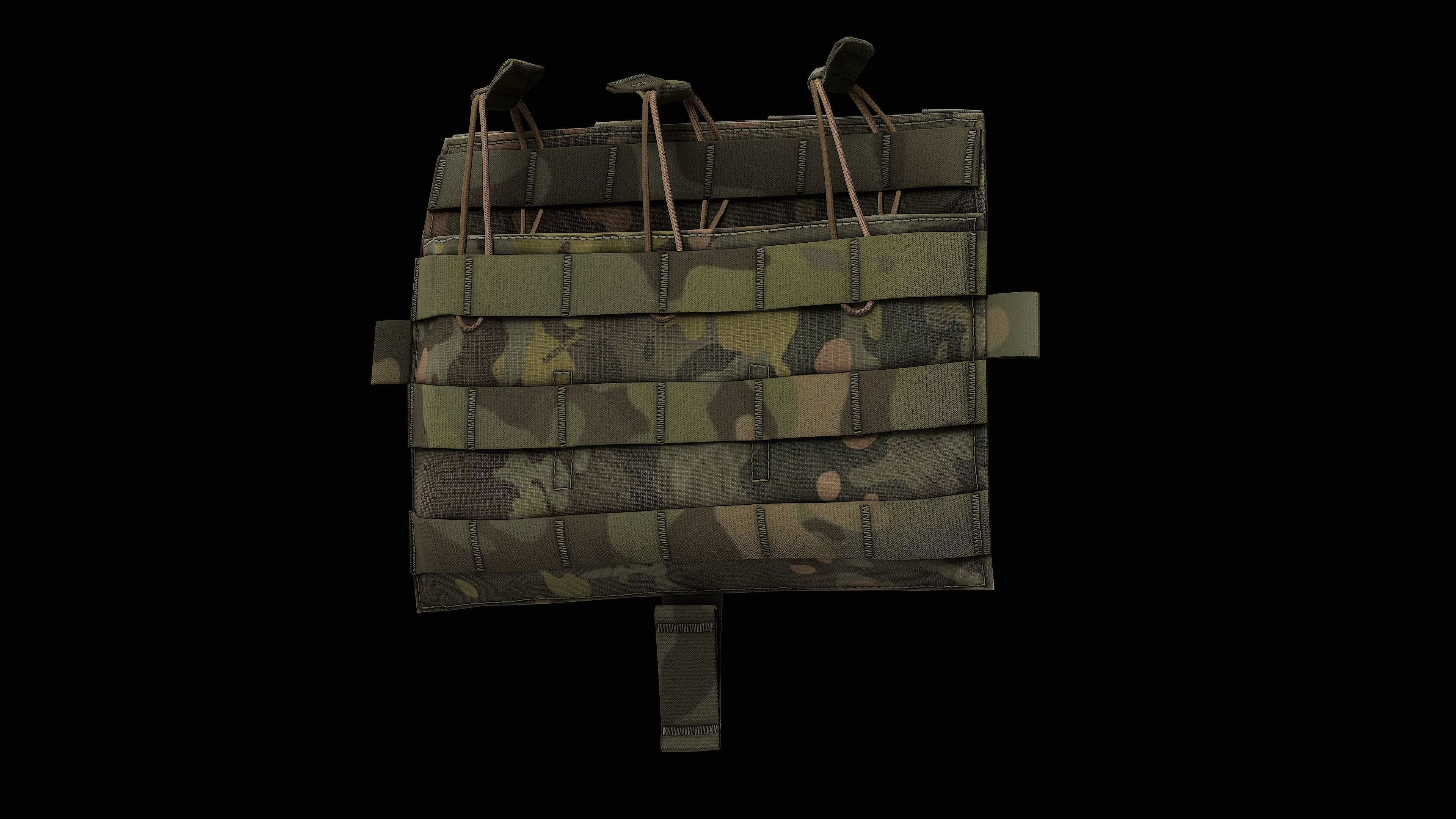 AVS Detachable Flap M4 Flat Low-poly 3D model_26