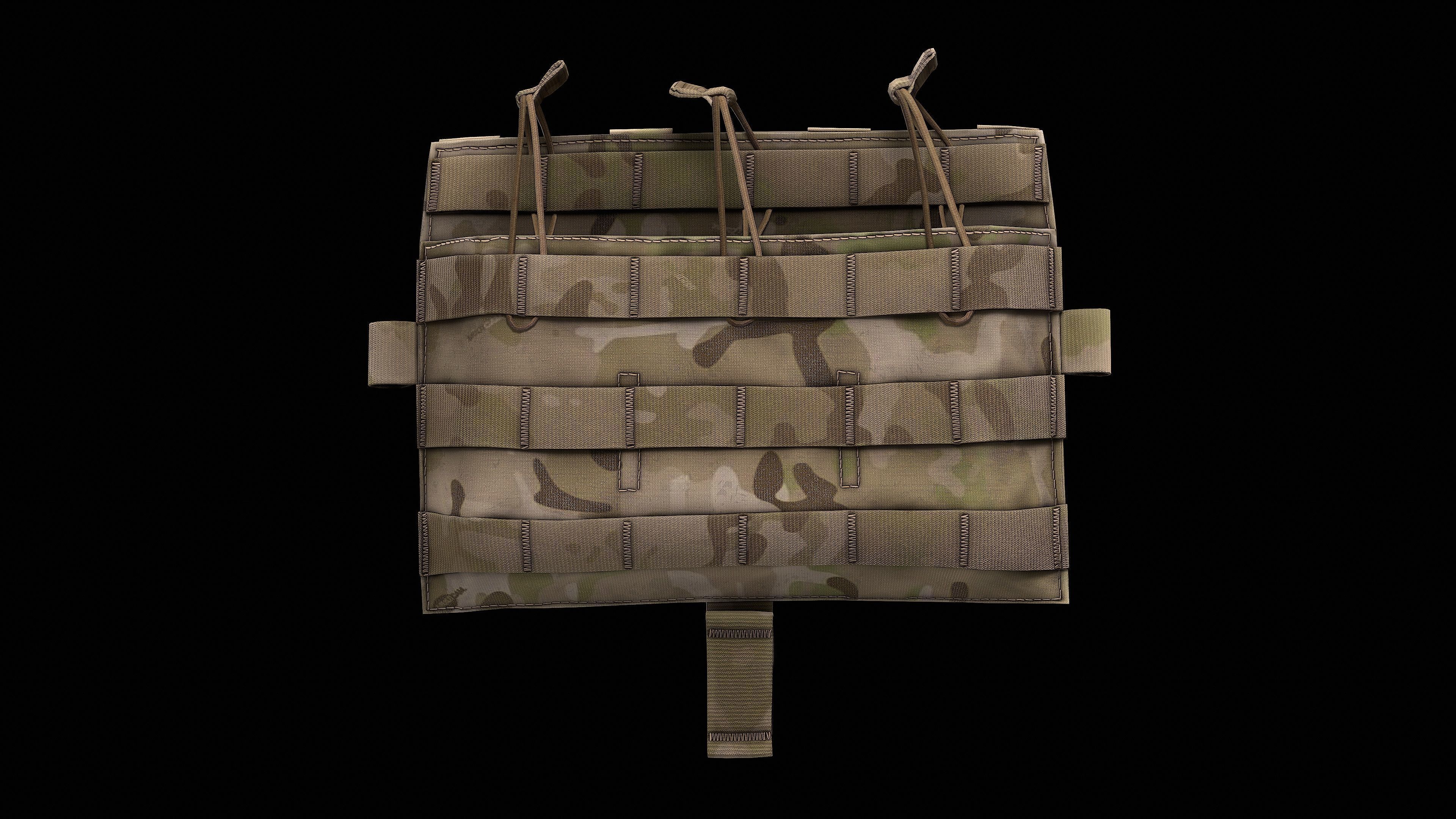 AVS Detachable Flap M4 Flat Low-poly 3D model_31