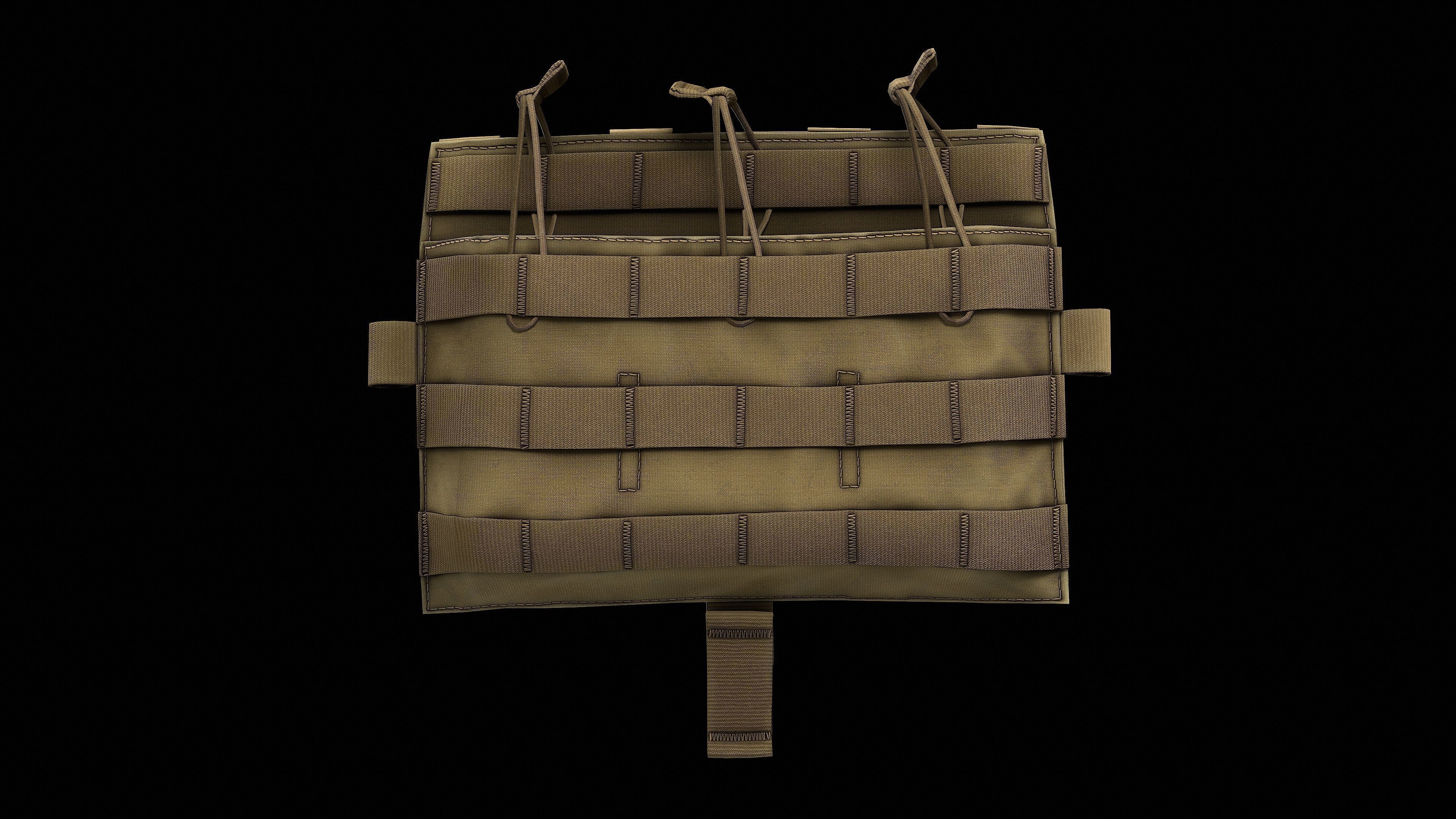 AVS Detachable Flap M4 Flat Low-poly 3D model_33