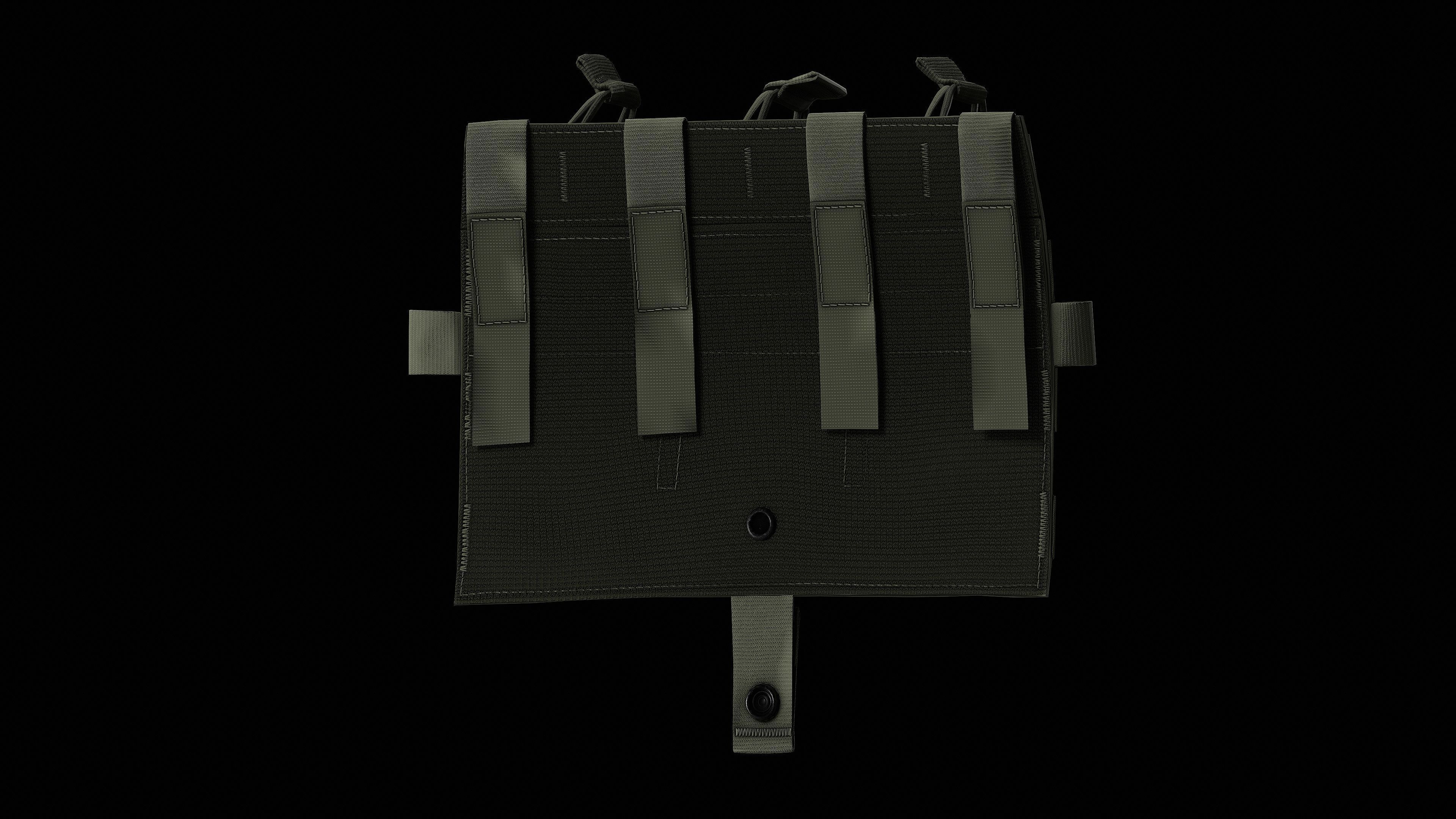 AVS Detachable Flap M4 Flat Low-poly 3D model_9