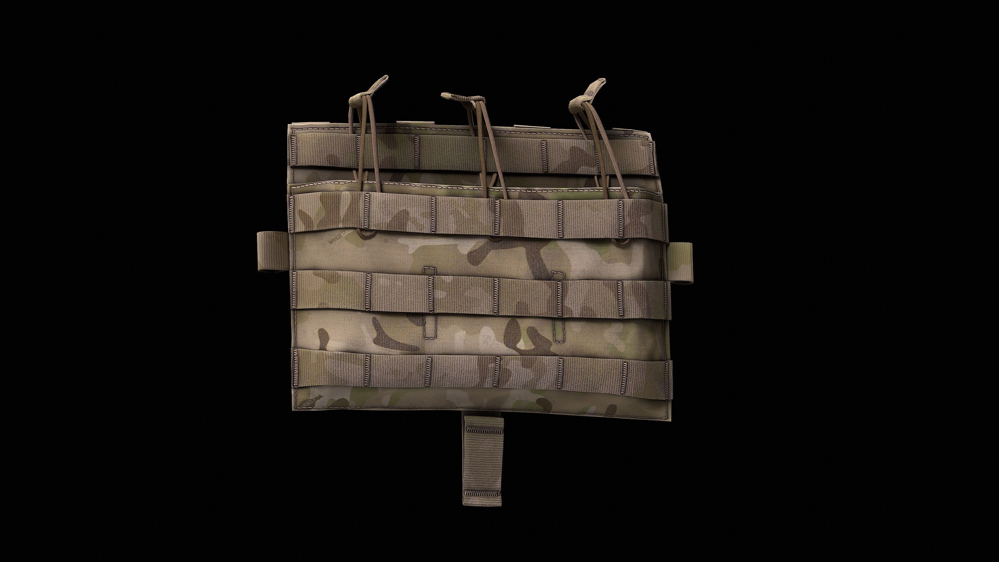 AVS Detachable Flap M4 Flat Low-poly 3D model_3