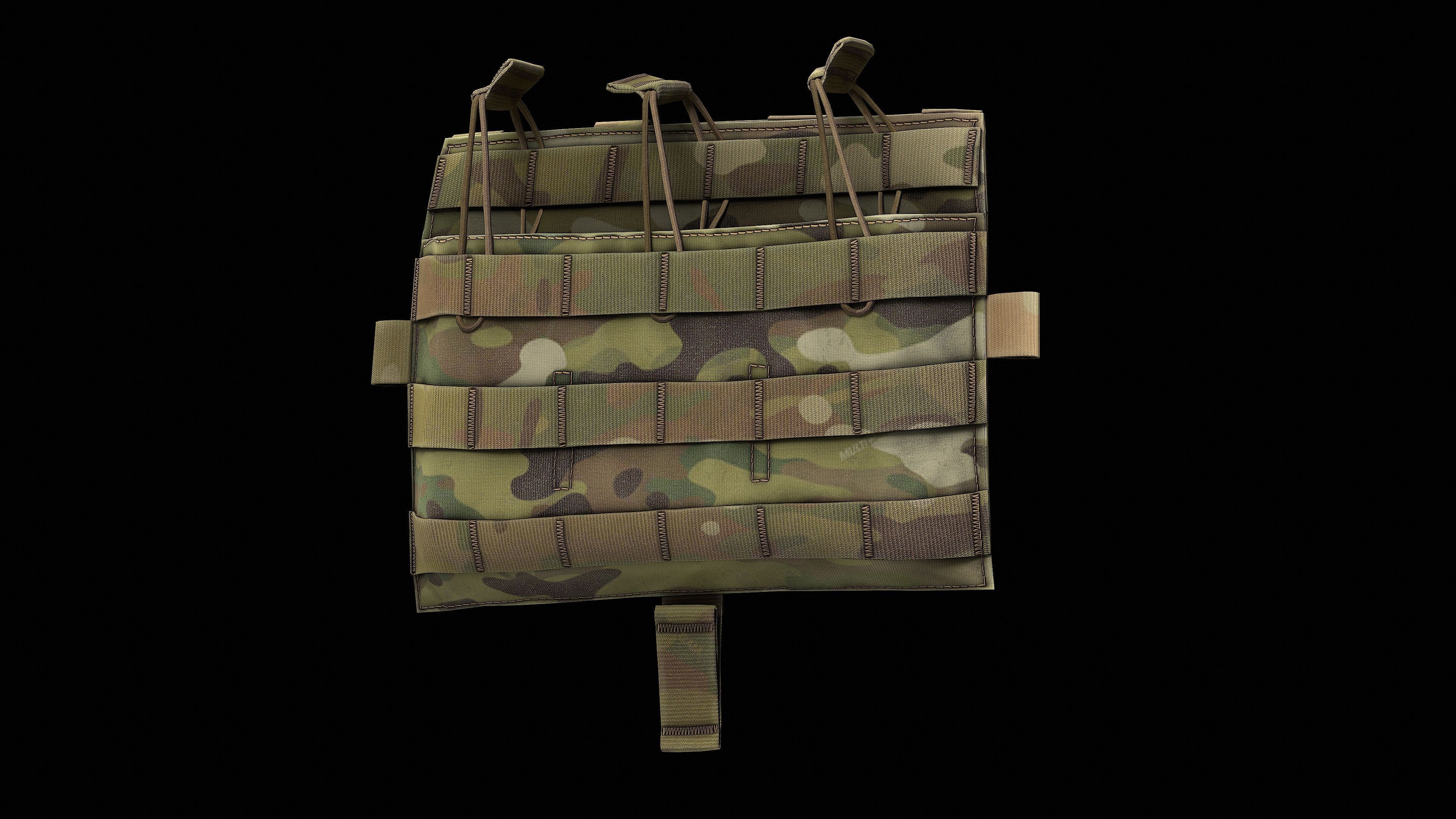 AVS Detachable Flap M4 Flat Low-poly 3D model_27