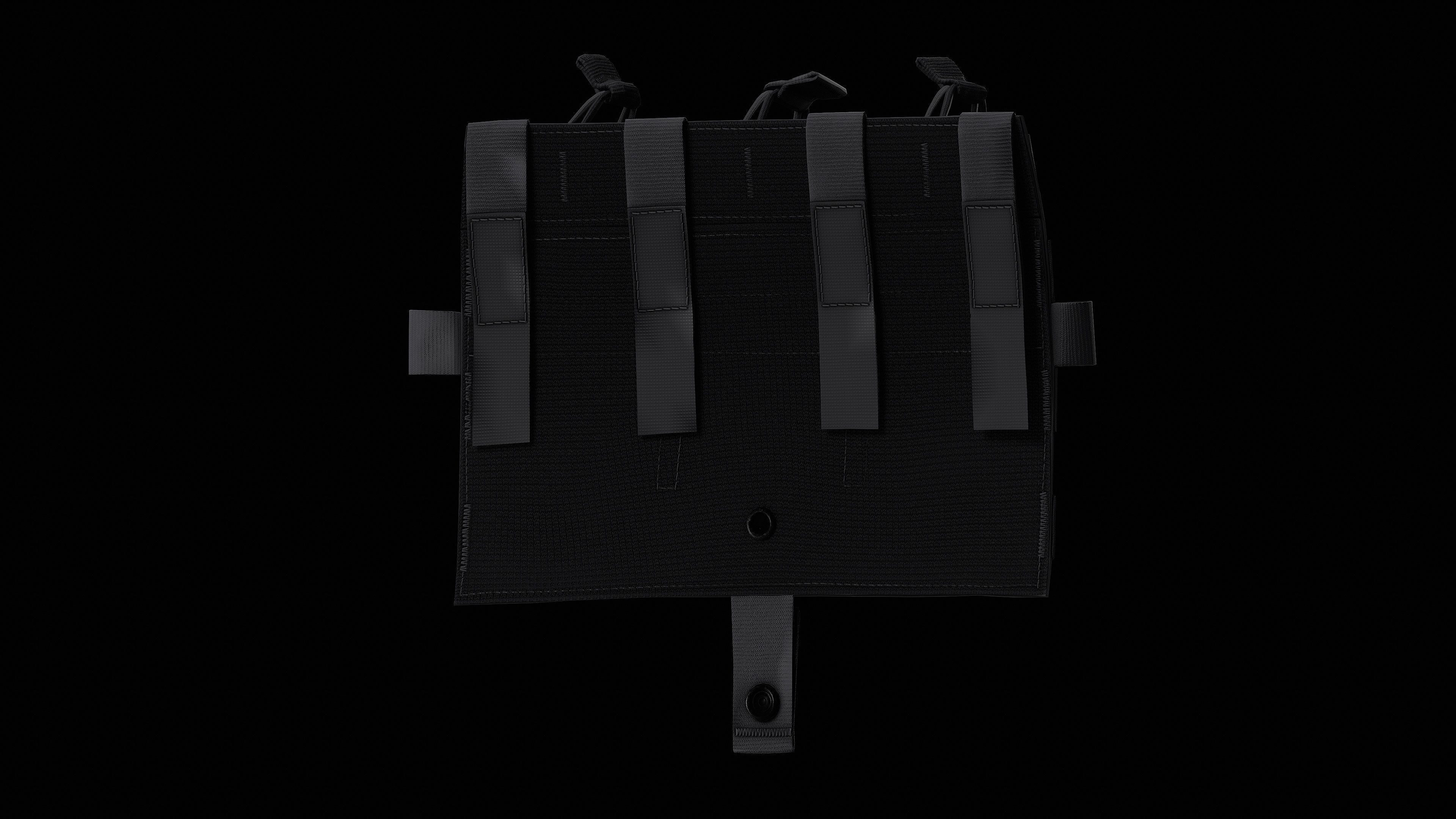 AVS Detachable Flap M4 Flat Low-poly 3D model_7