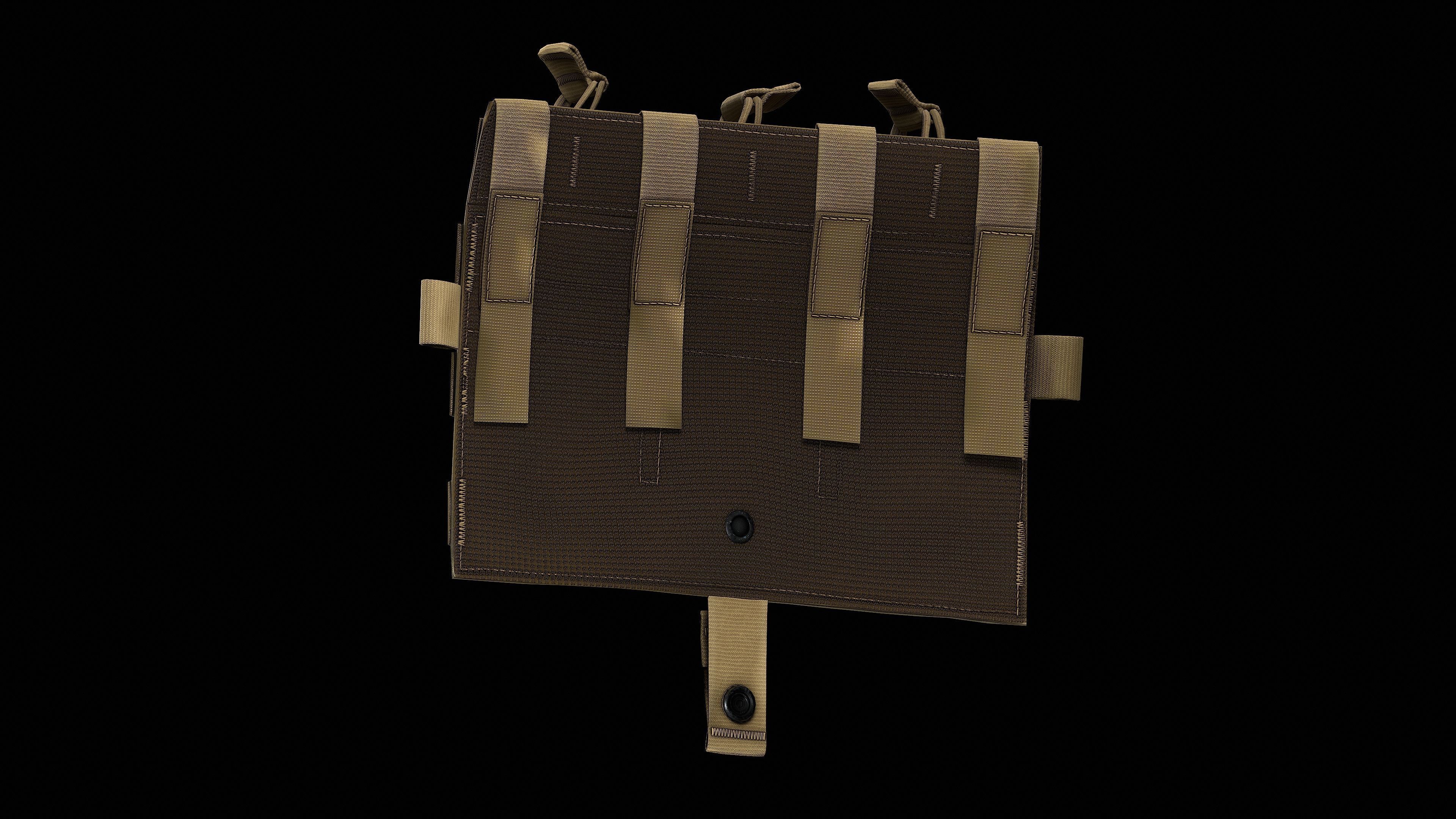AVS Detachable Flap M4 Flat Low-poly 3D model_19