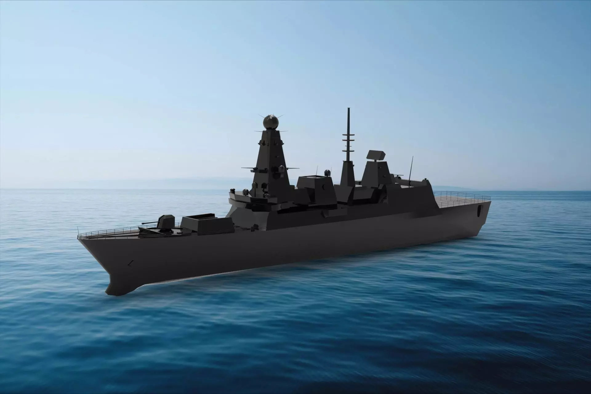 Type 45 Destroyer 3D model_0