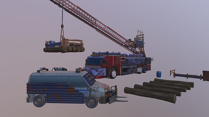 Apocalypse Teem Low-poly 3D model 2