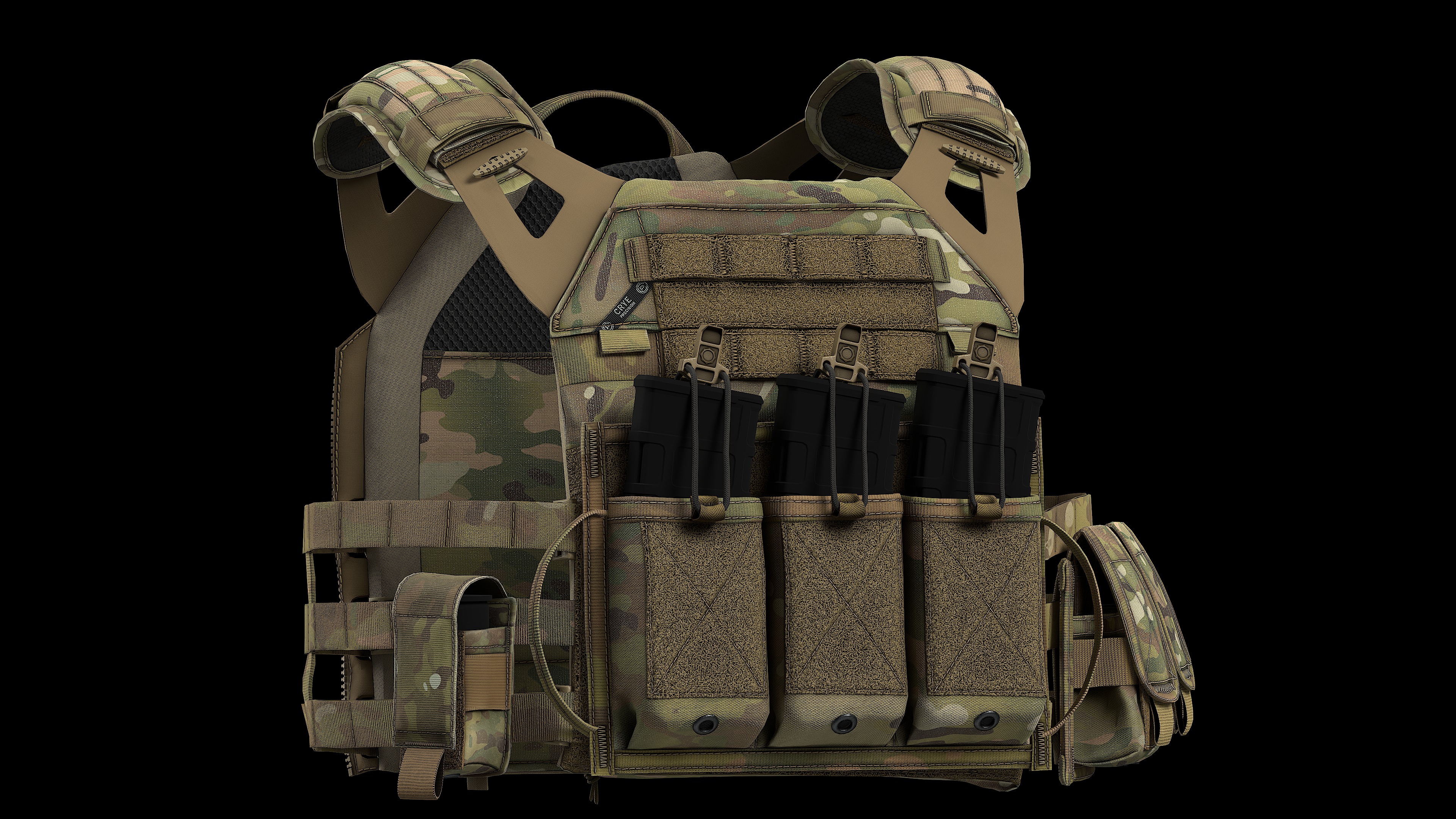 Plate Carriers CRYE JPC 2 V1 V2 V3 Low-poly 3D model_13