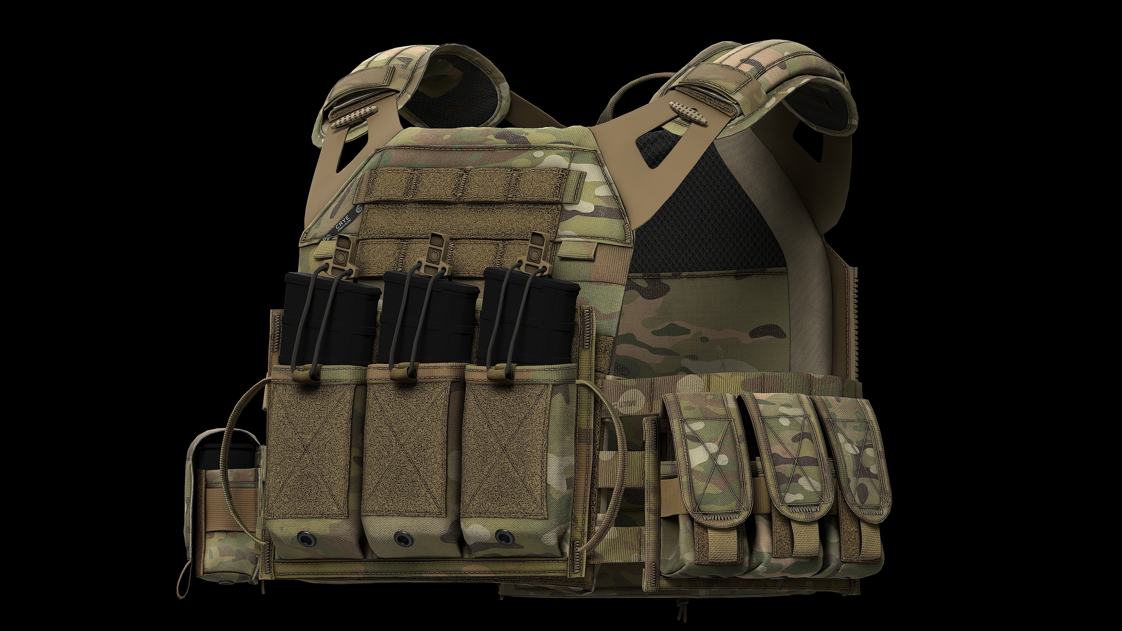 Plate Carriers CRYE JPC 2 V1 V2 V3 Low-poly 3D model_16