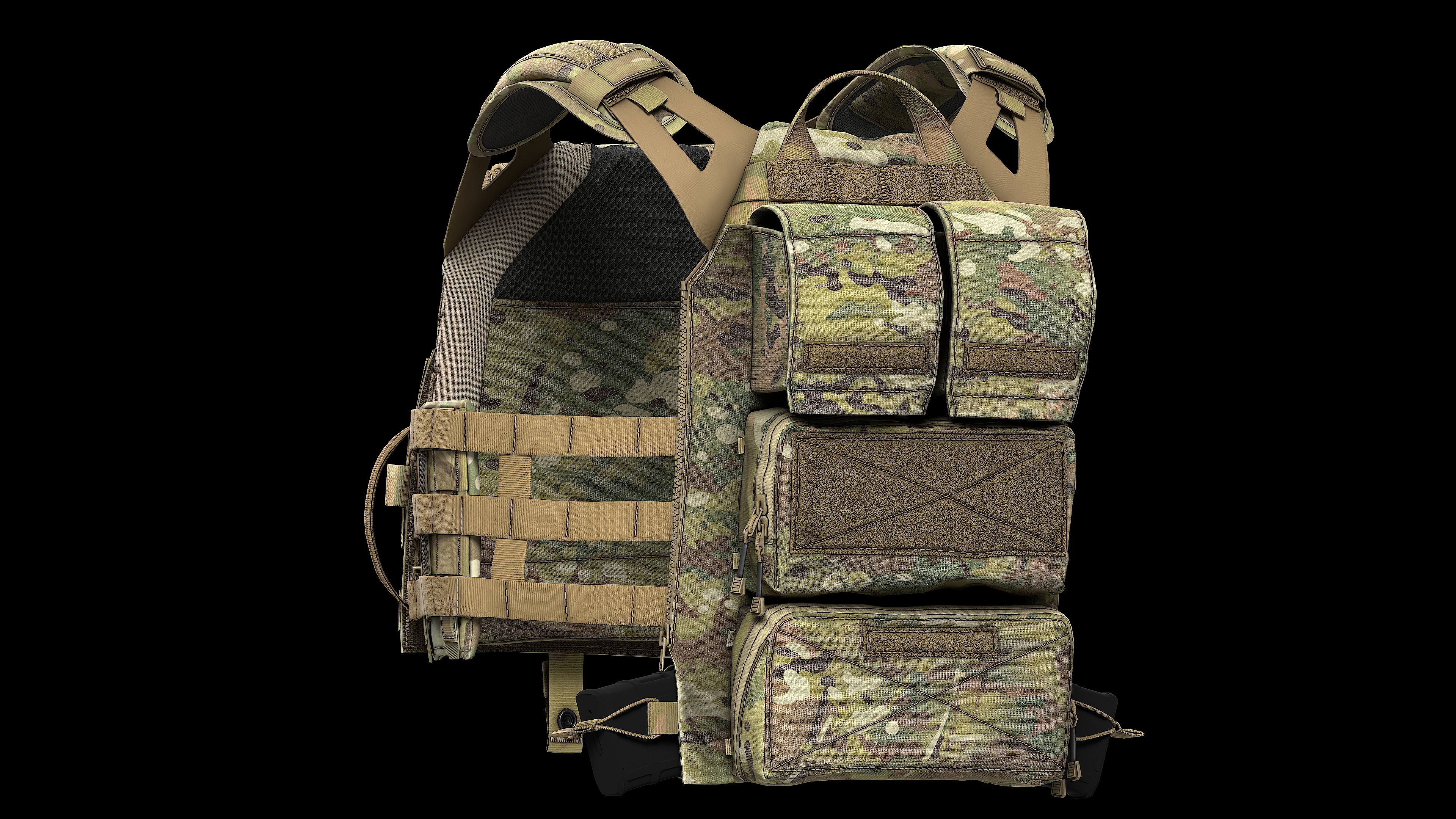 Plate Carriers CRYE JPC 2 V1 V2 V3 Low-poly 3D model_17