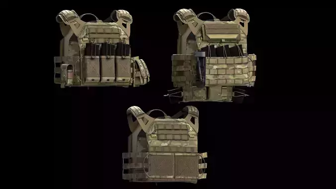 Plate Carriers CRYE JPC 2 V1 V2 V3 Low-poly 3D model