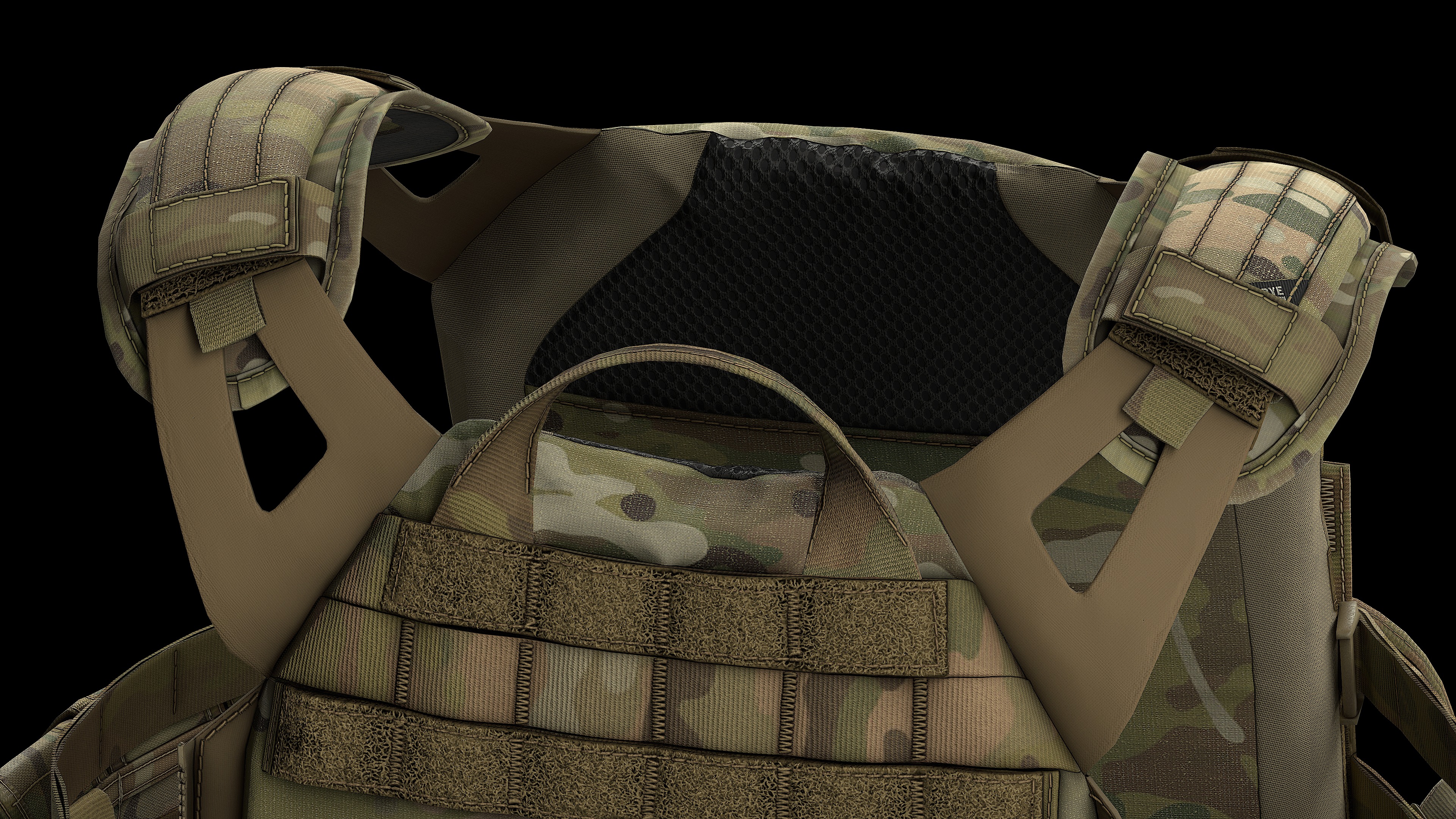 Plate Carriers CRYE JPC 2 V1 V2 V3 Low-poly 3D model_9