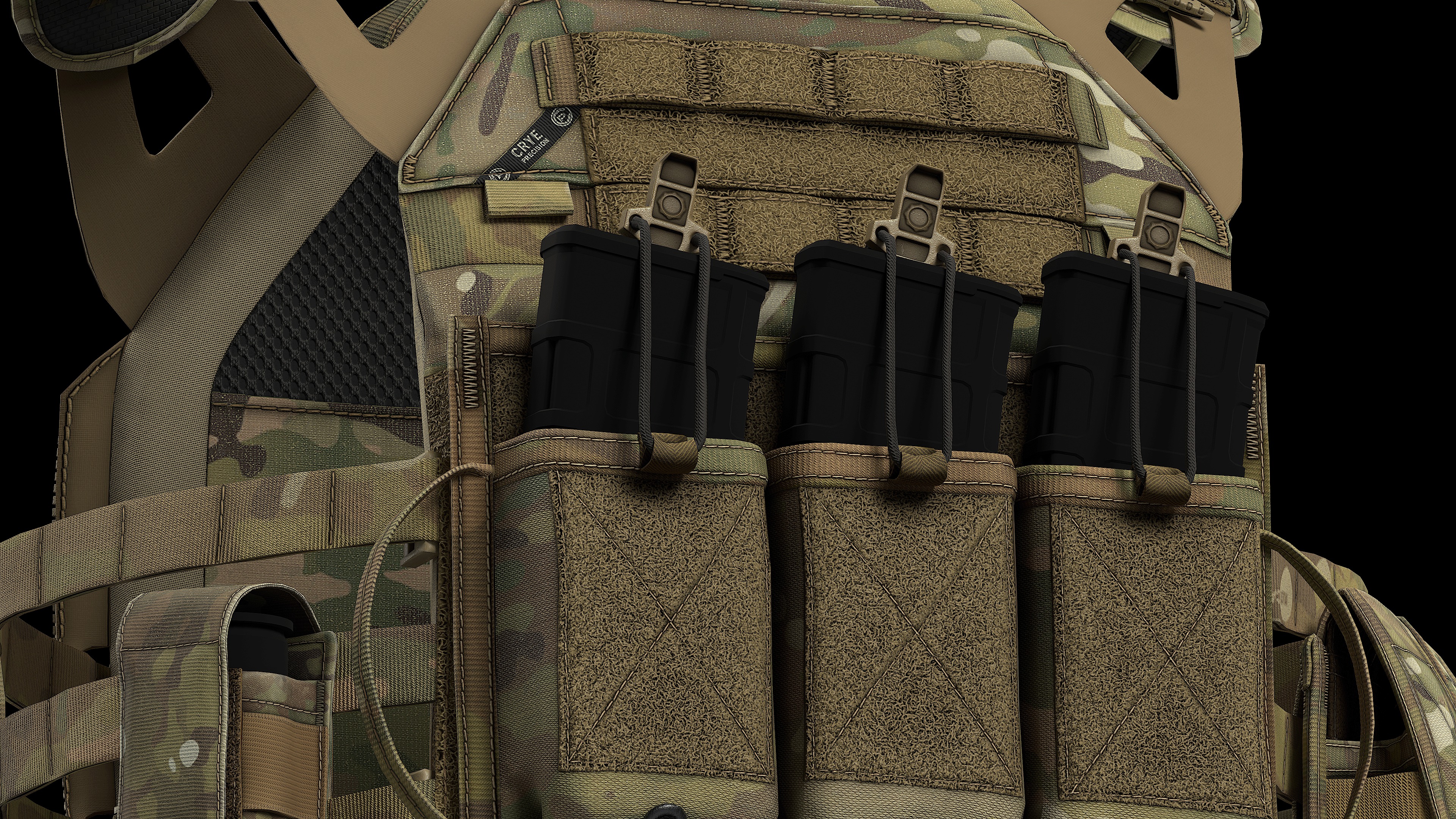 Plate Carriers CRYE JPC 2 V1 V2 V3 Low-poly 3D model_7