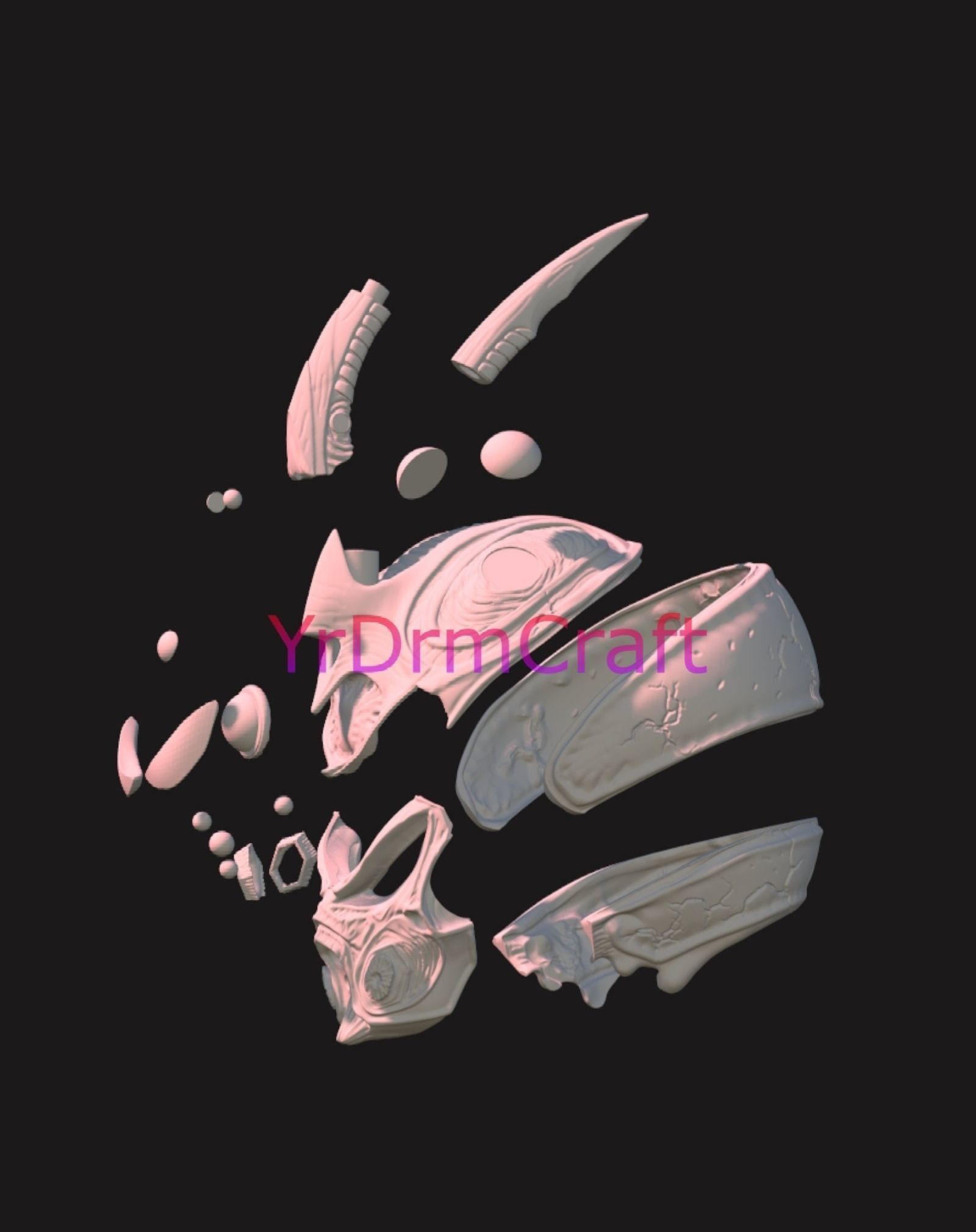 Guyver 1 helmet  3D print model_3