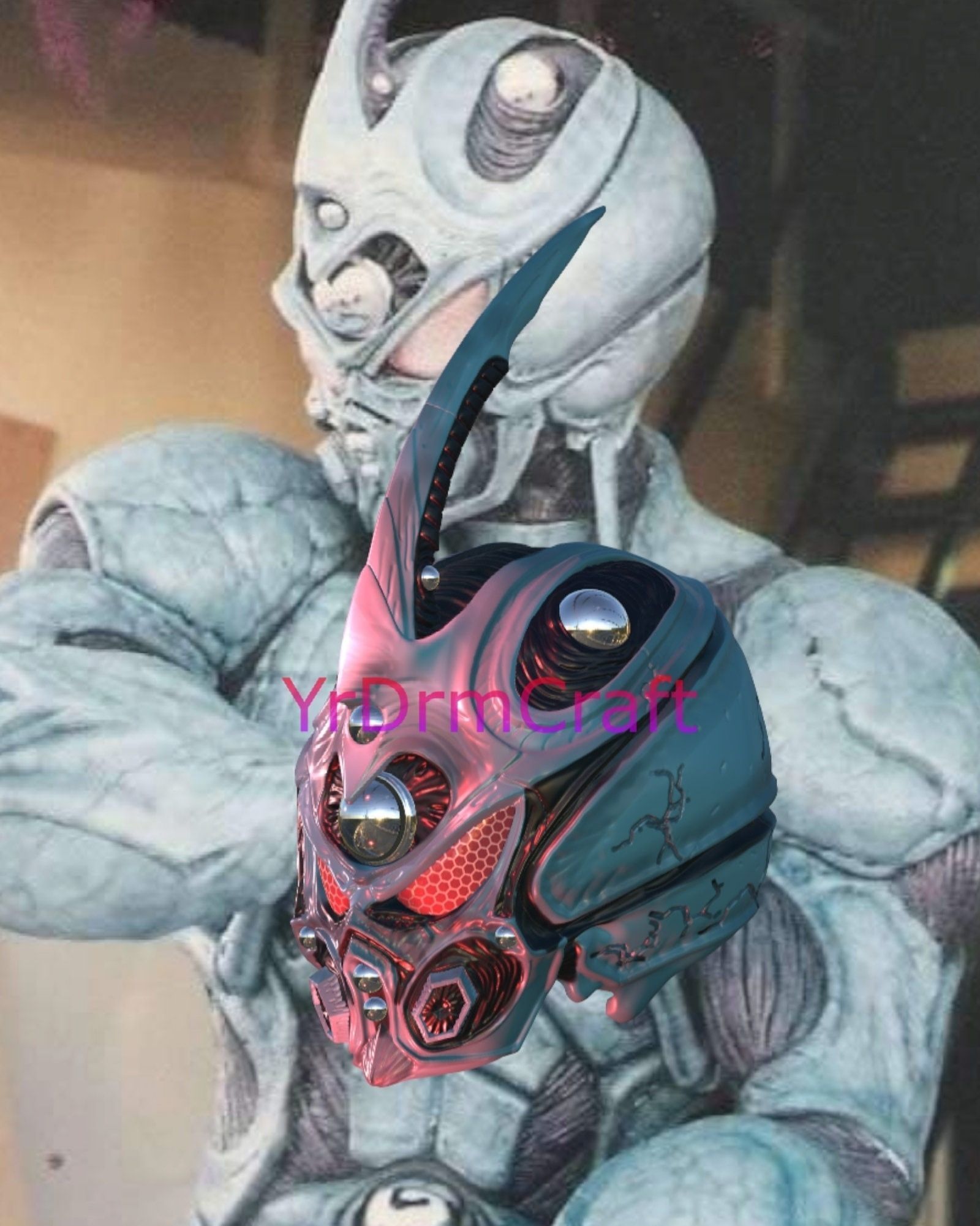 Guyver 1 helmet  3D print model_1