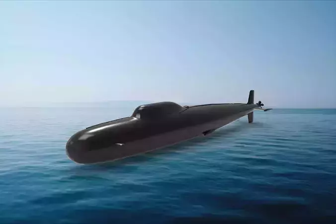Alfa-class submarine 3D model