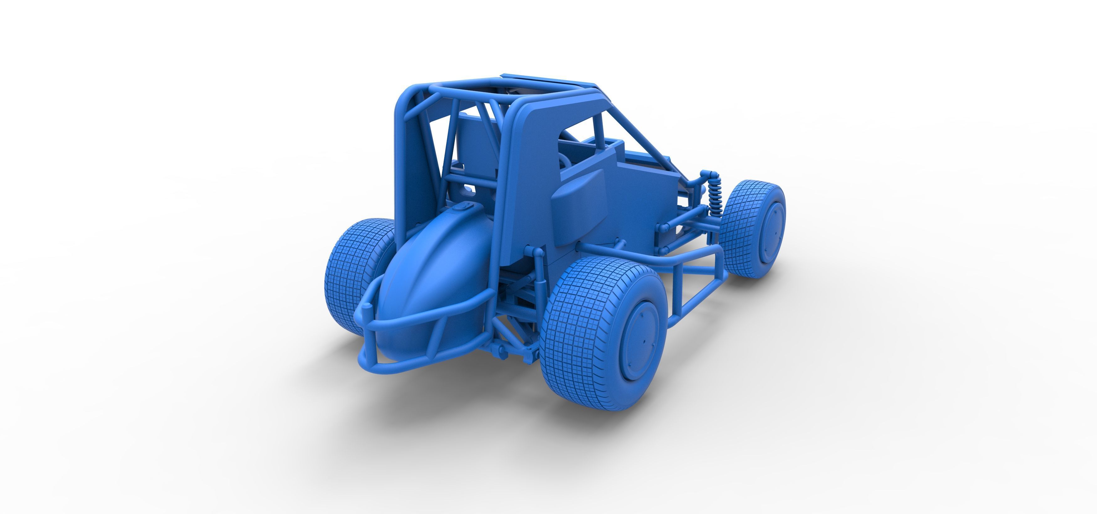 Midget car Scale 1 to 25 3D print model_45