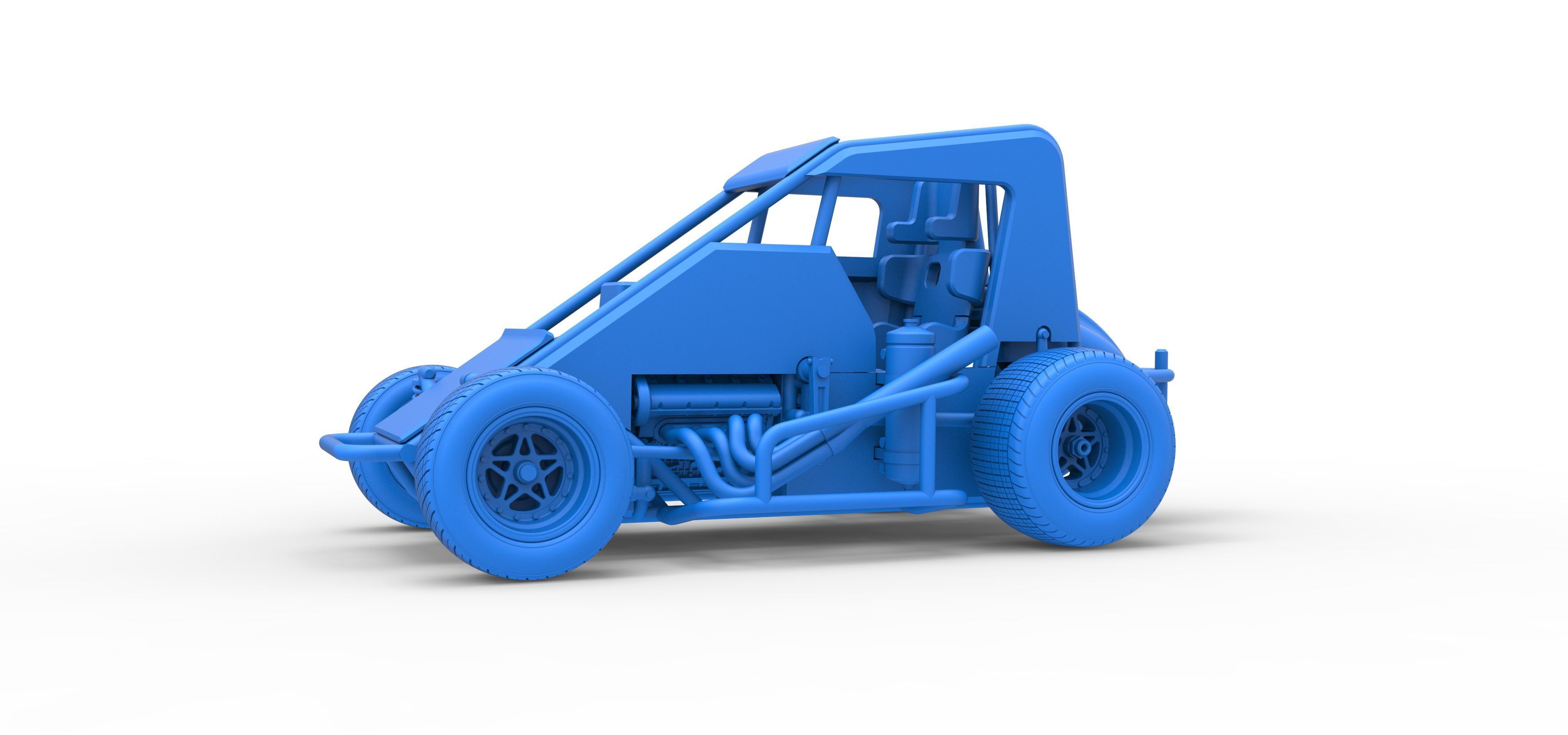Midget car Scale 1 to 25 3D print model_29