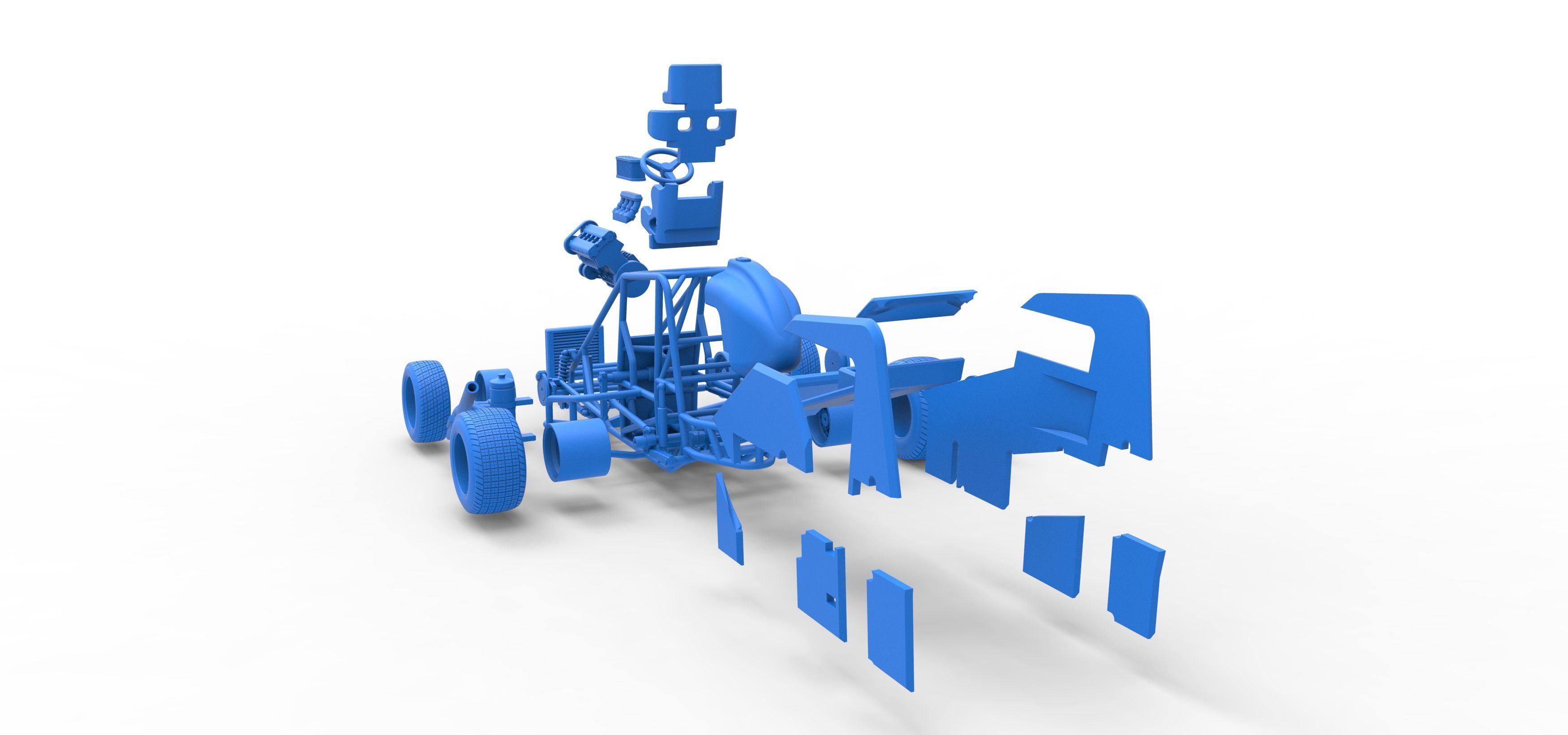 Midget car Scale 1 to 25 3D print model_63