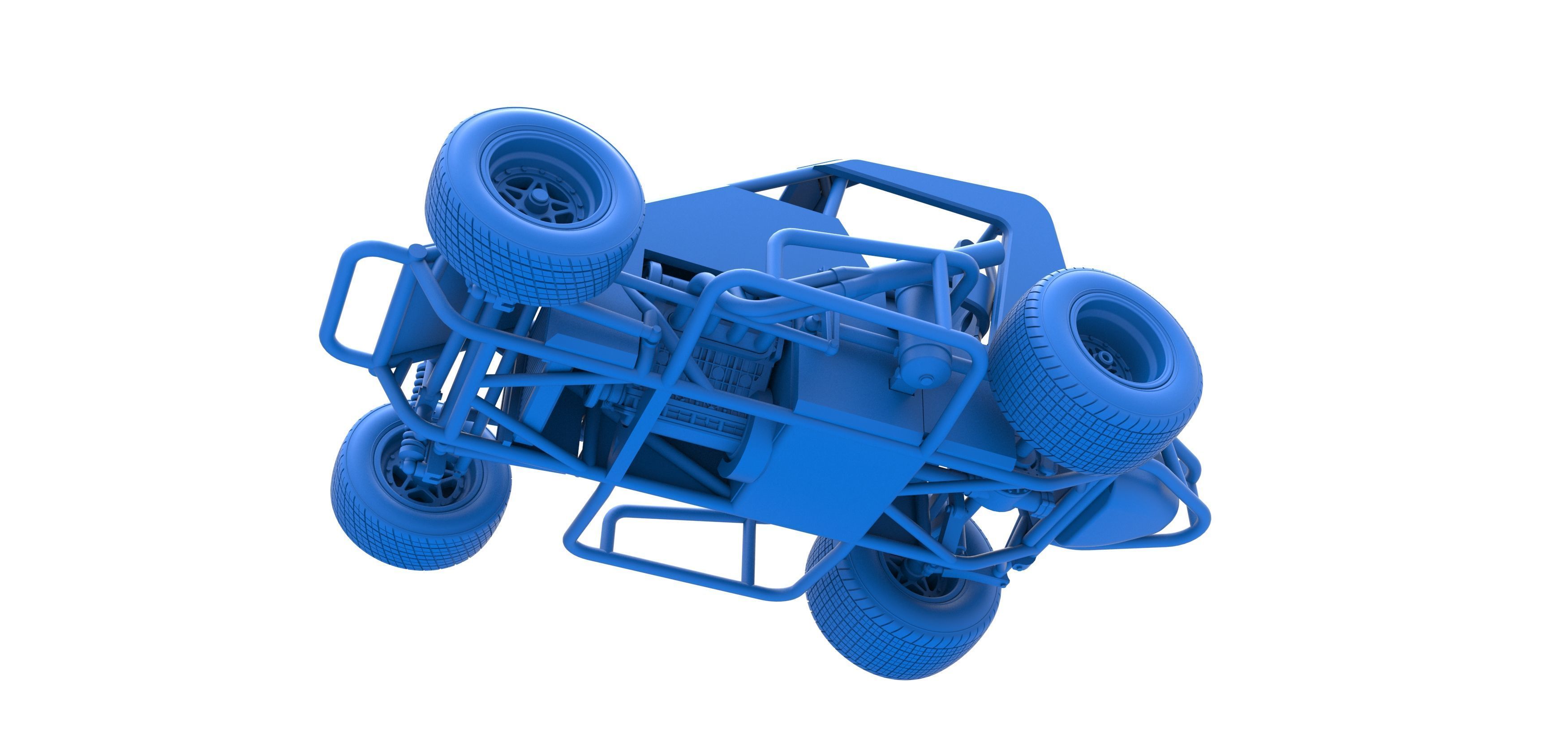 Midget car Scale 1 to 25 3D print model_30