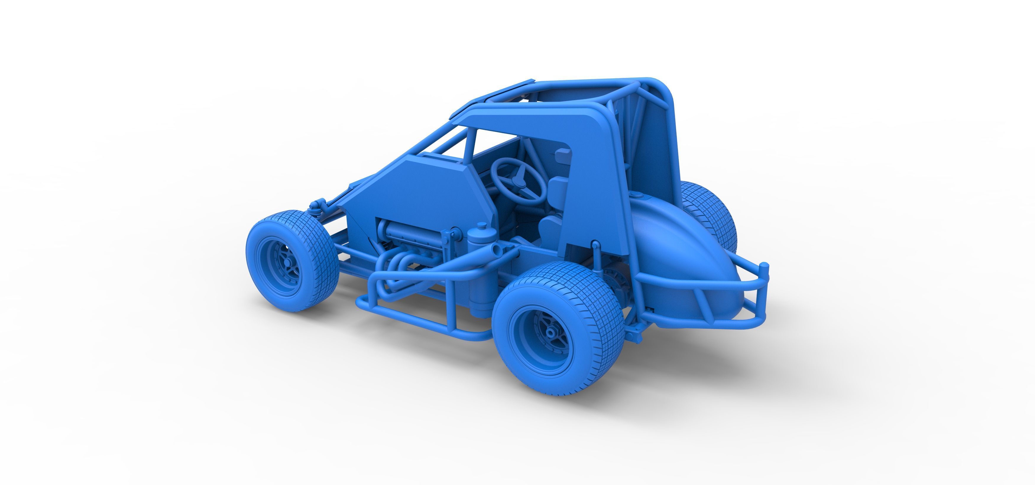 Midget car Scale 1 to 25 3D print model_39
