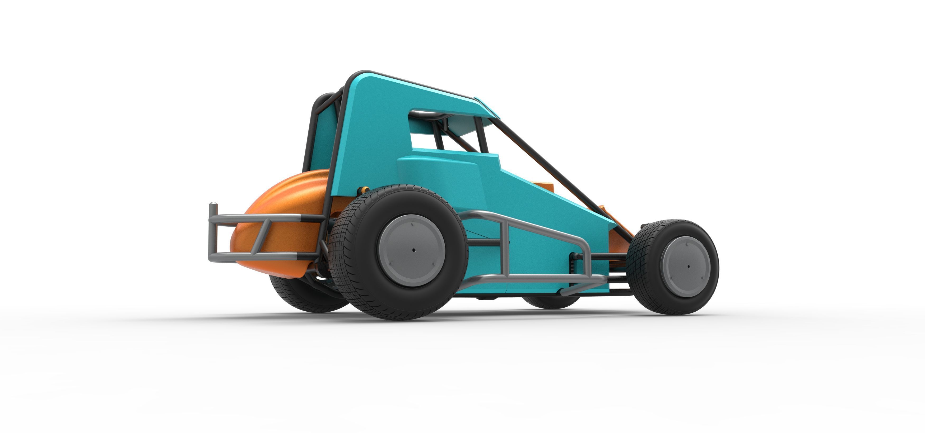 Midget car Scale 1 to 25 3D print model_21