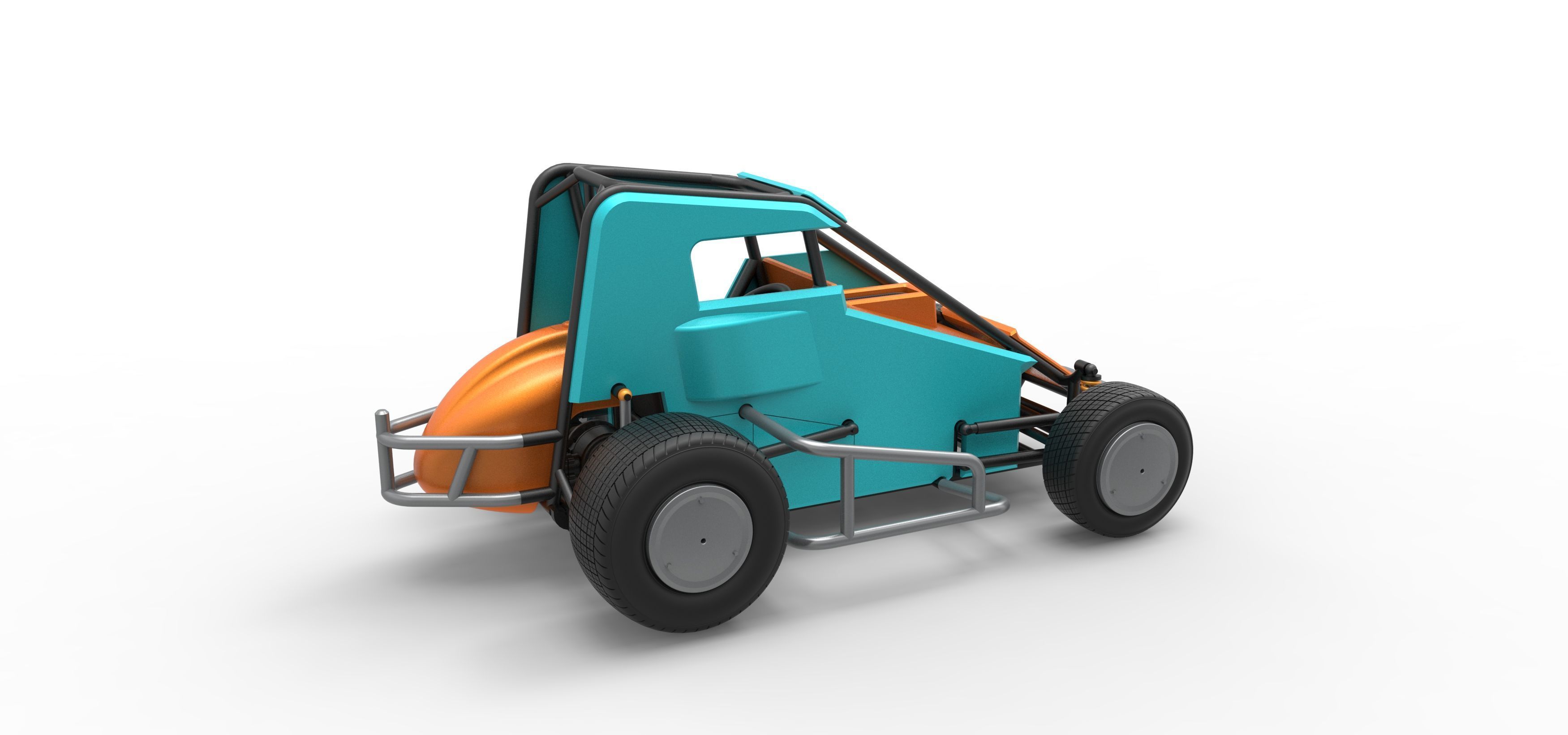 Midget car Scale 1 to 25 3D print model_20