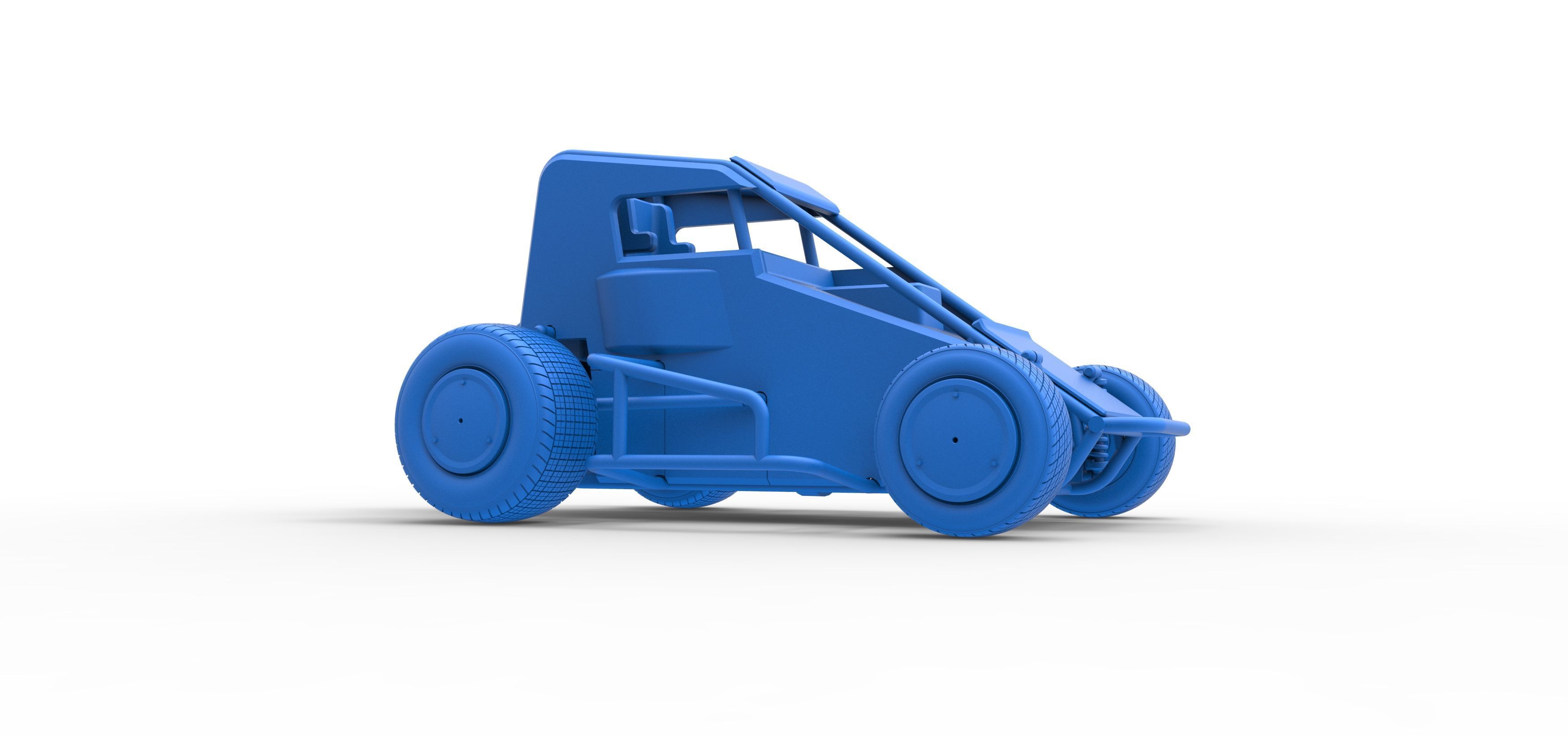 Midget car Scale 1 to 25 3D print model_52