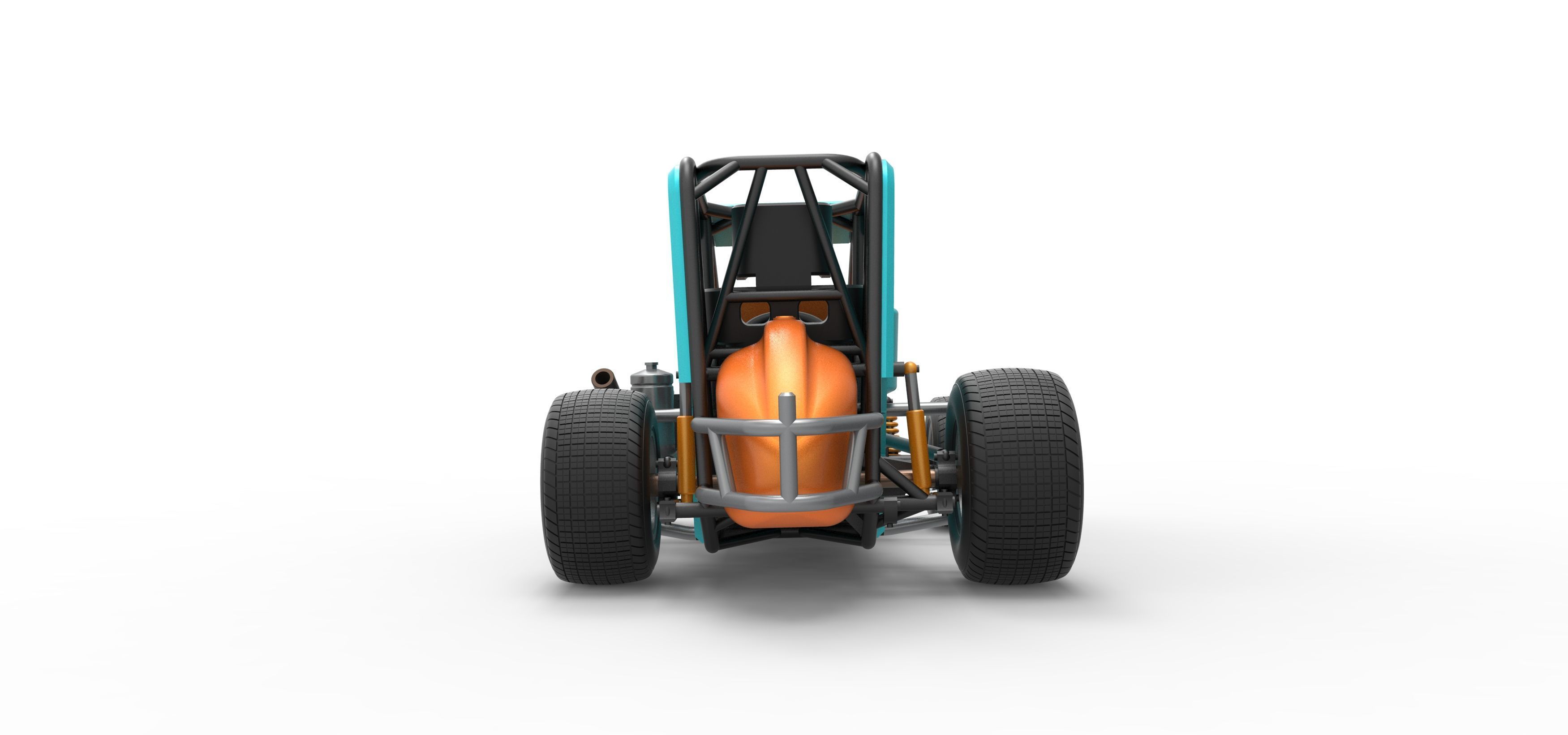 Midget car Scale 1 to 25 3D print model_16