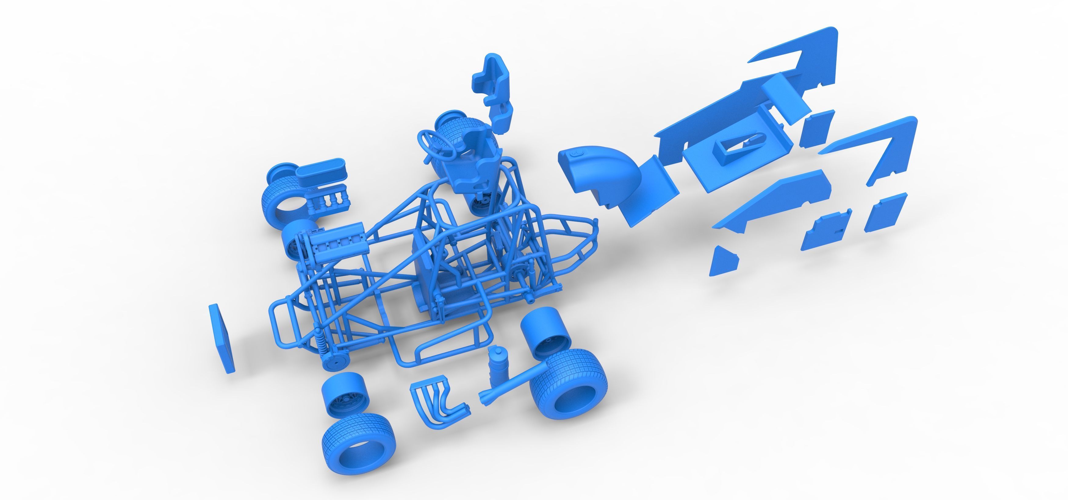 Midget car Scale 1 to 25 3D print model_56