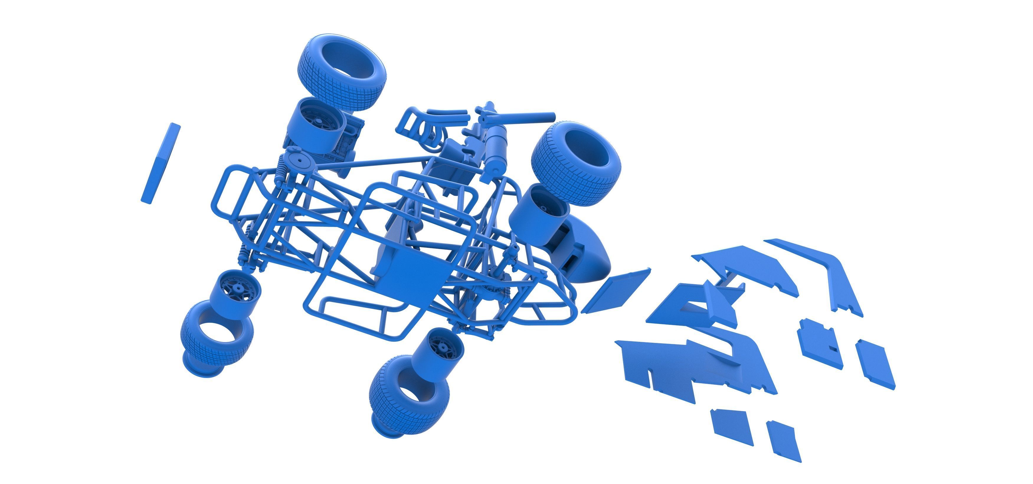 Midget car Scale 1 to 25 3D print model_57