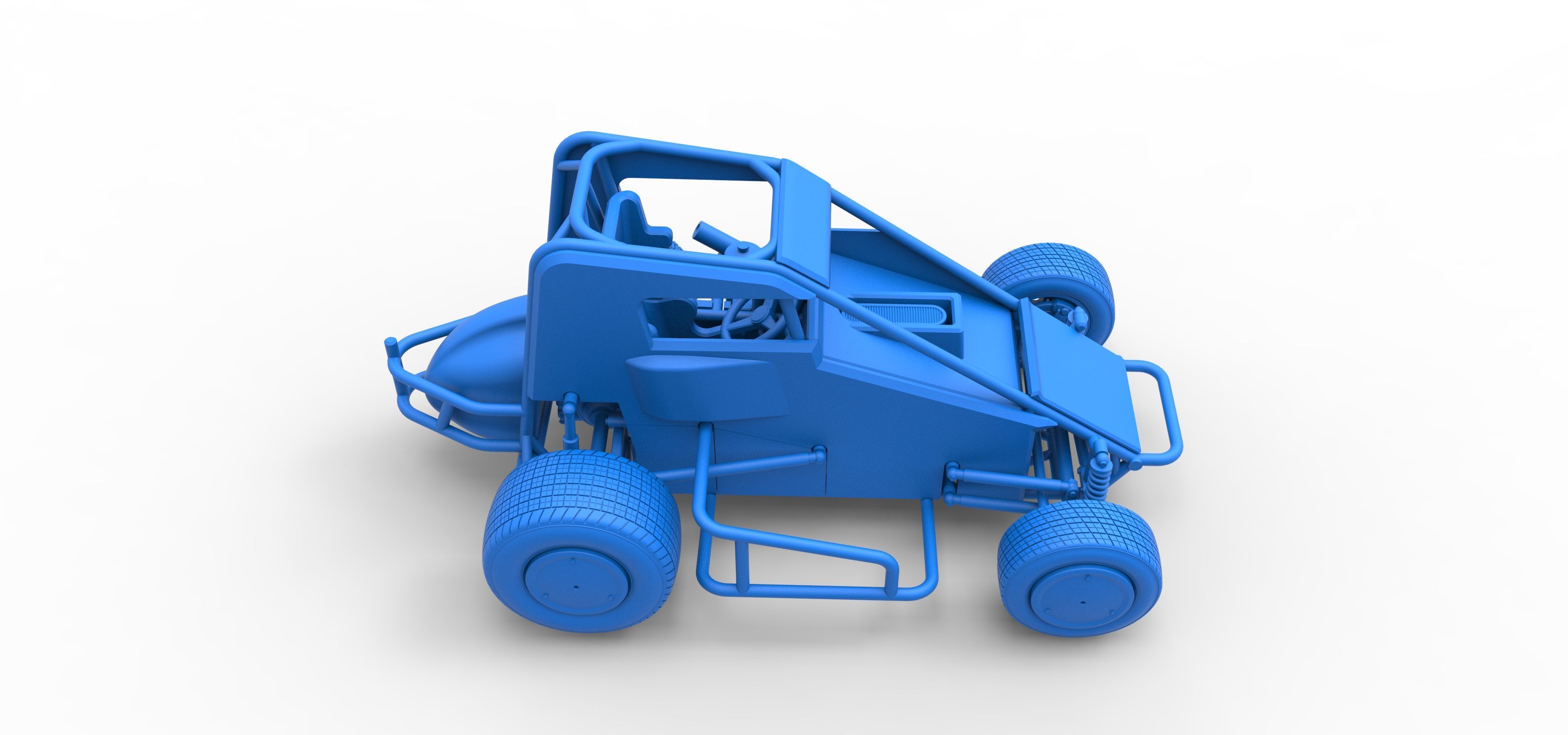 Midget car Scale 1 to 25 3D print model_50