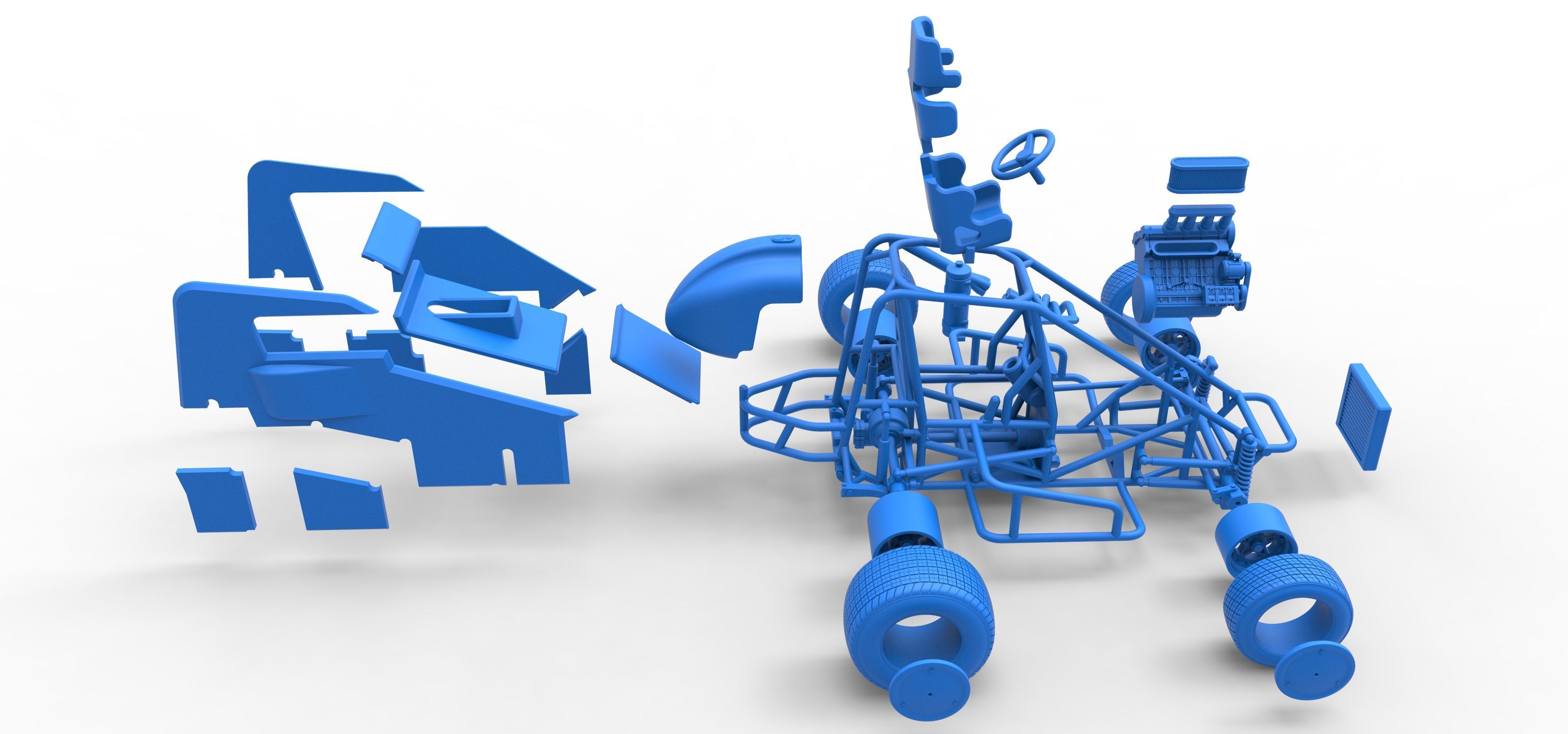 Midget car Scale 1 to 25 3D print model_65